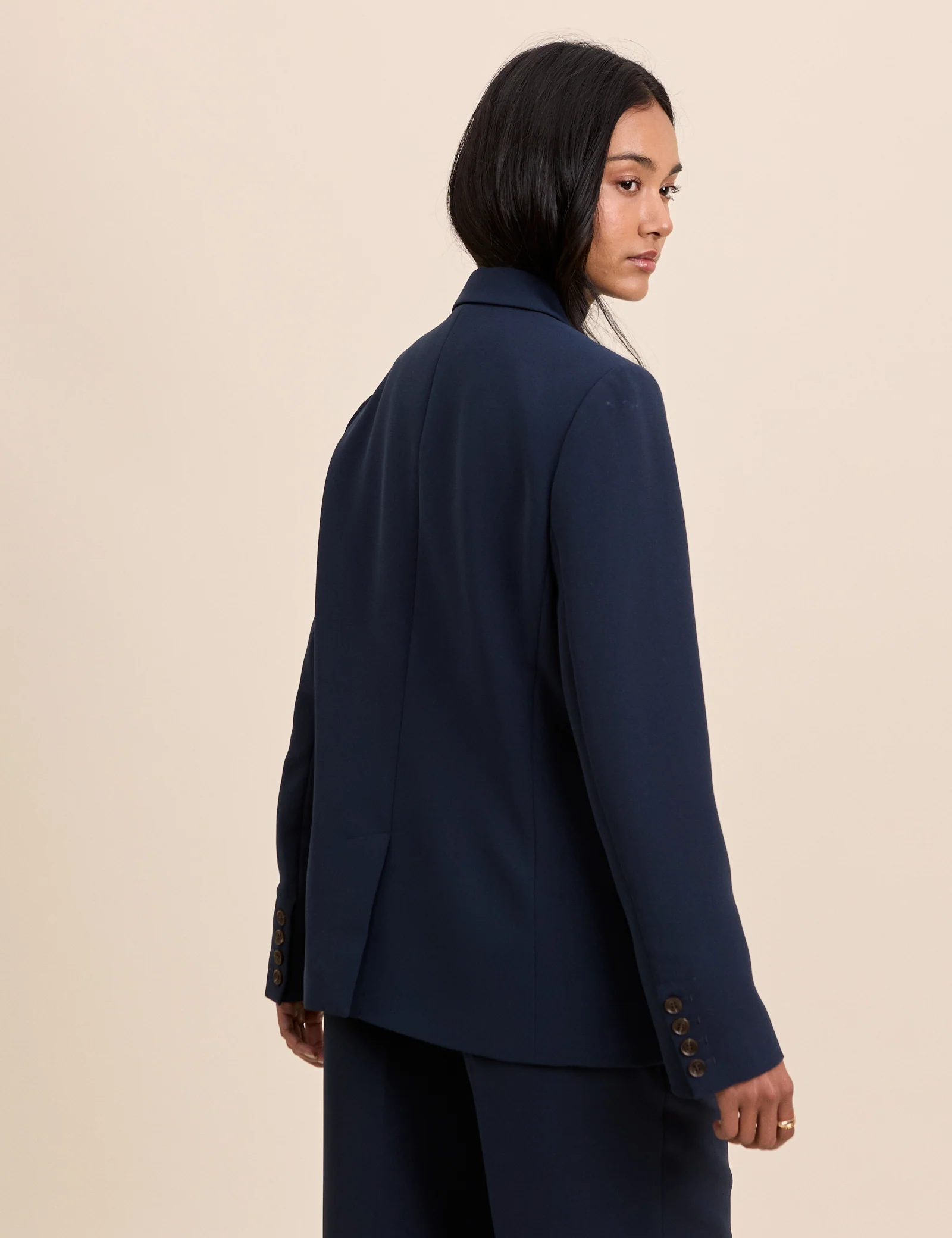 Navy Double Breasted Alicia Blazer - Image 5