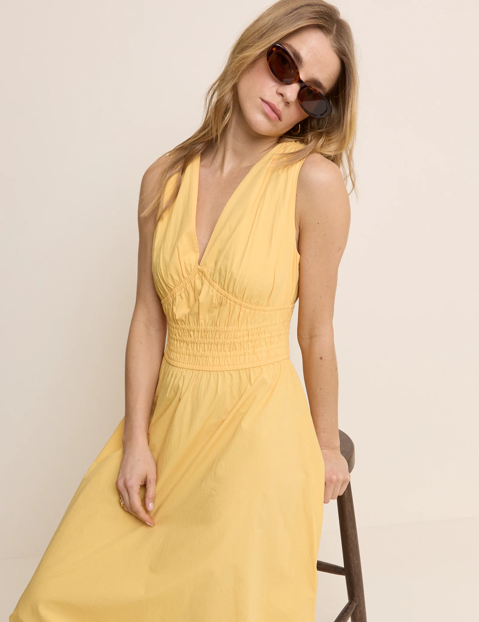 Yellow Sleeveless Angelica Maxi Dress - Image 2