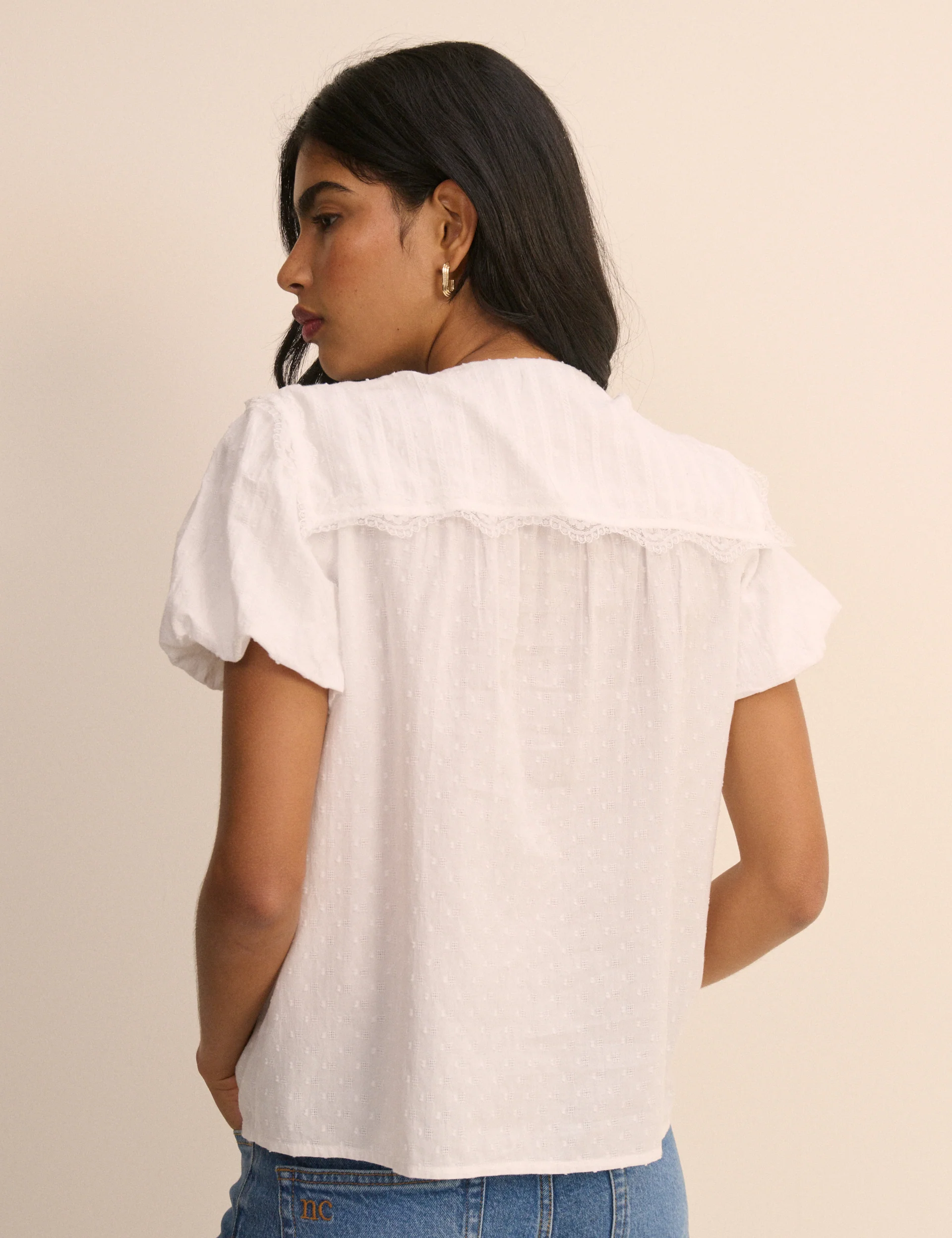 White Puff Sleeve Augusta Blouse - Image 2