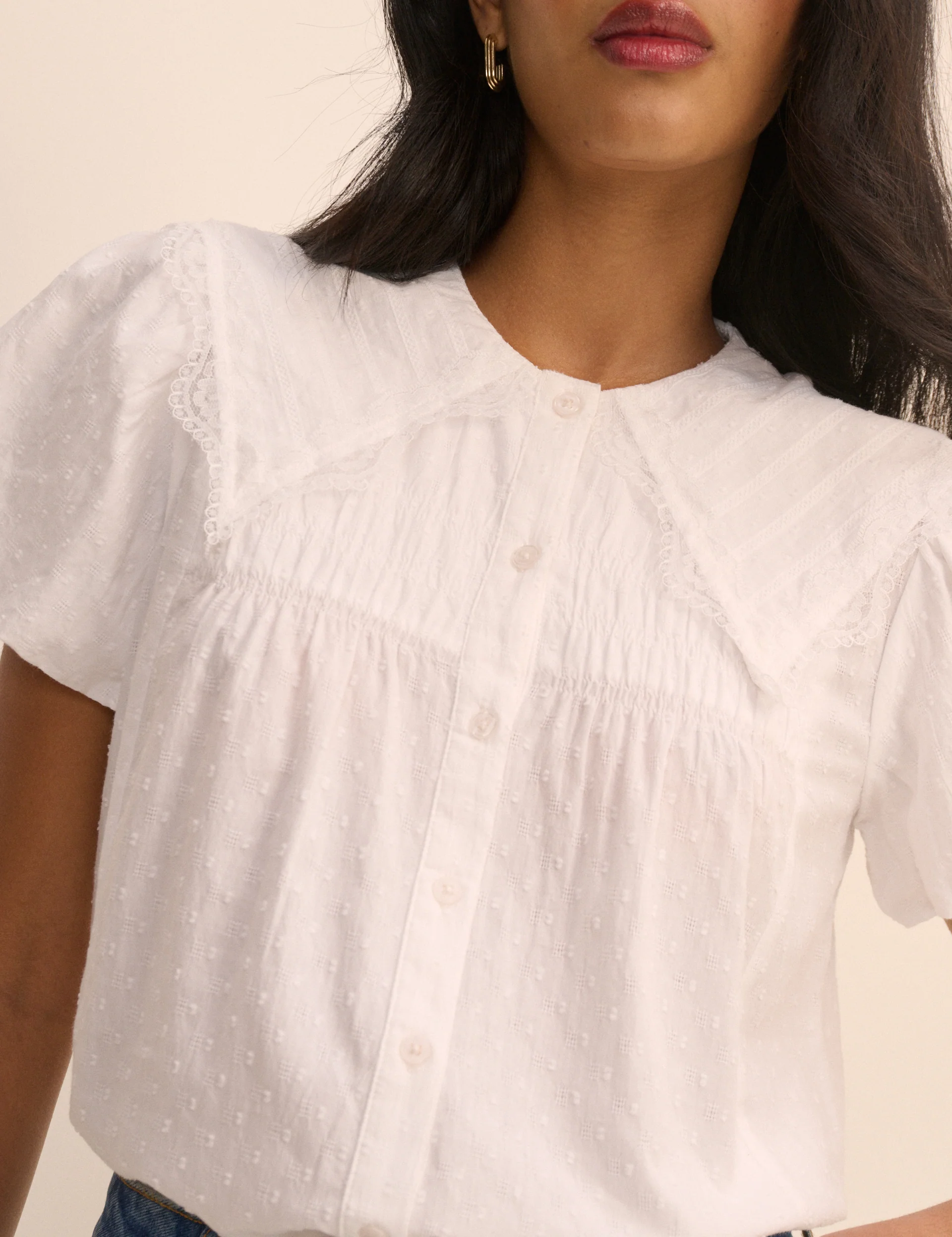 White Puff Sleeve Augusta Blouse - Image 5