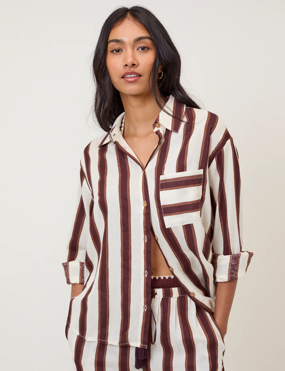 Brown Striped Shirt - Image 2