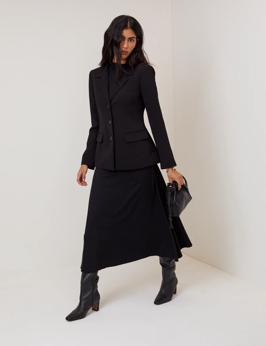 Black Niamh Jersey Midi Dress - Image 2