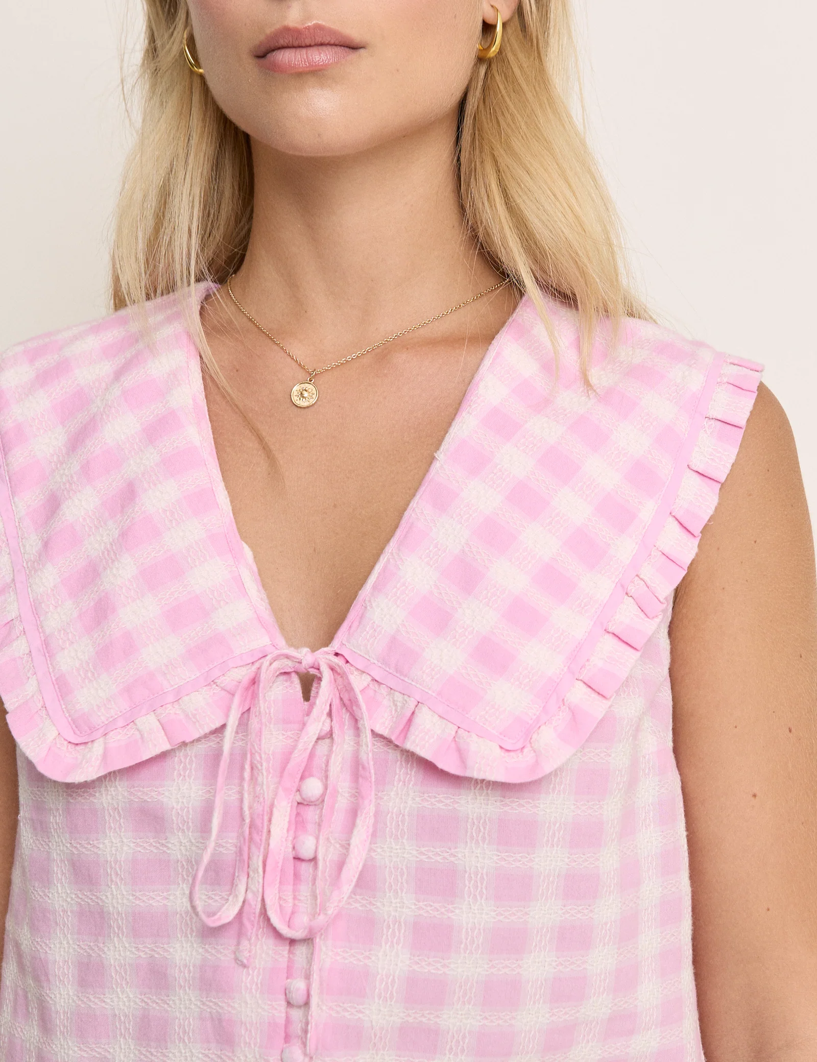 Blair Ruffle Collar Button Through - Image 4