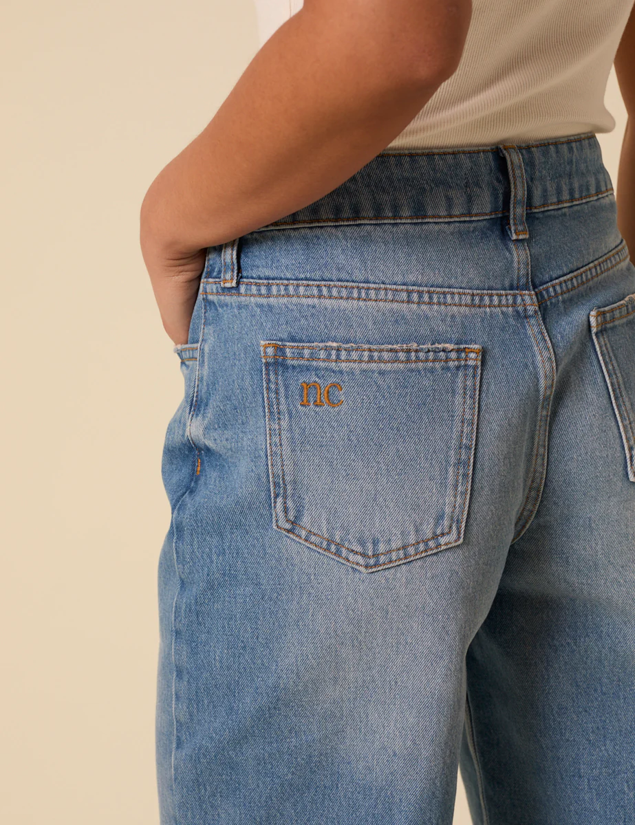 Blue Denim Relaxed Bermuda Denim Shorts - Image 4