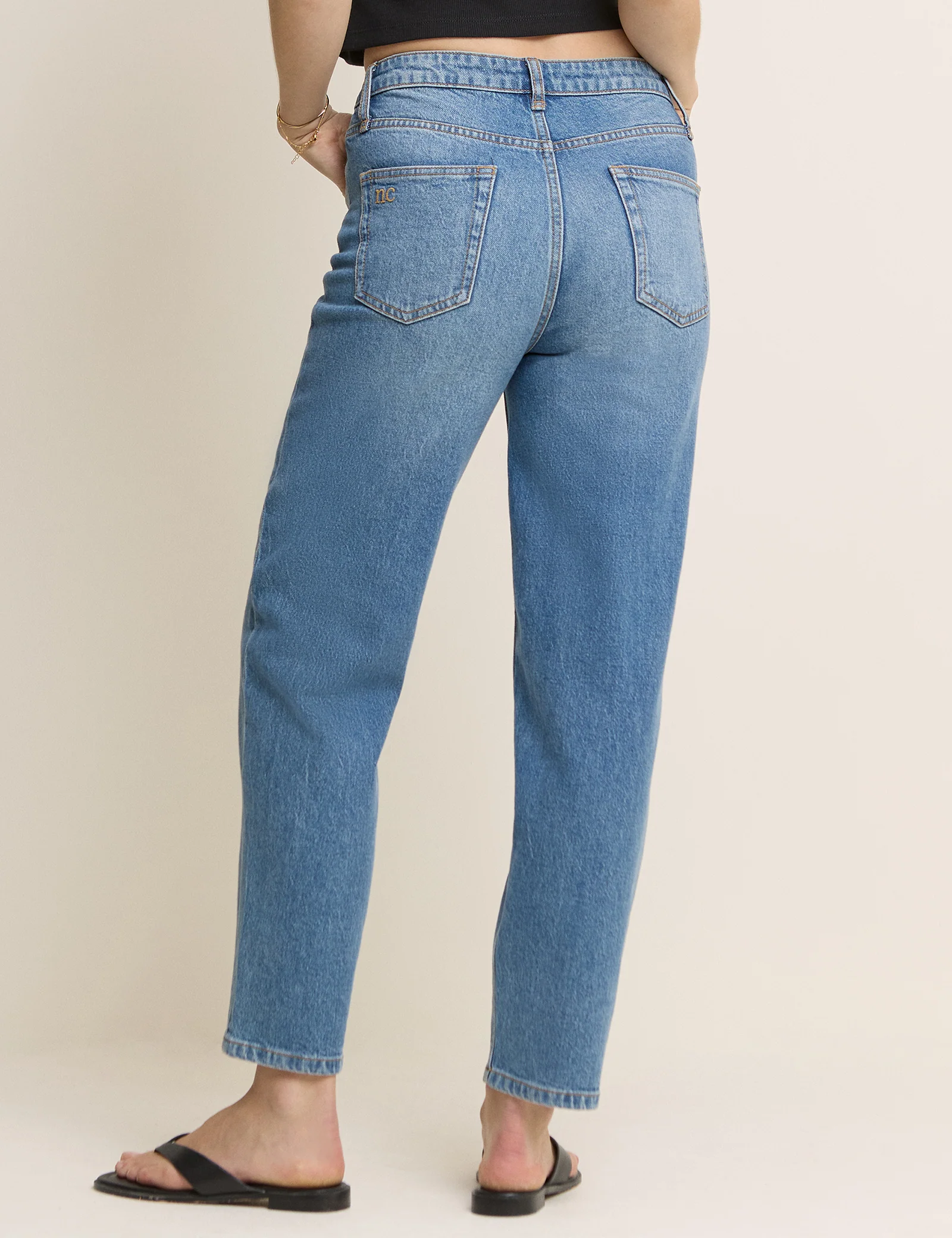 Blue Mid Rise Camden Tapered Jeans - Image 5