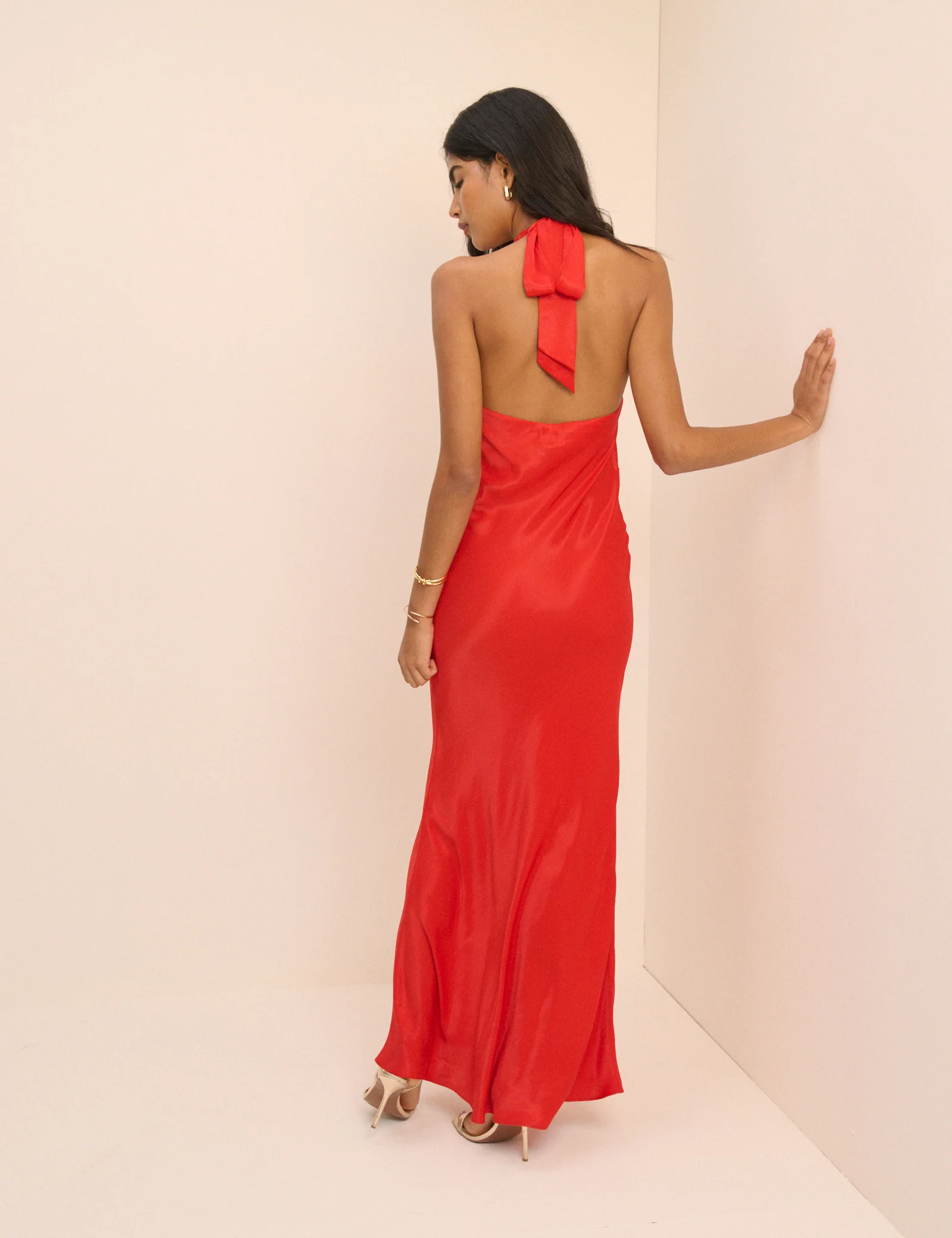 Red Cali Halterneck Maxi Dress - Image 5
