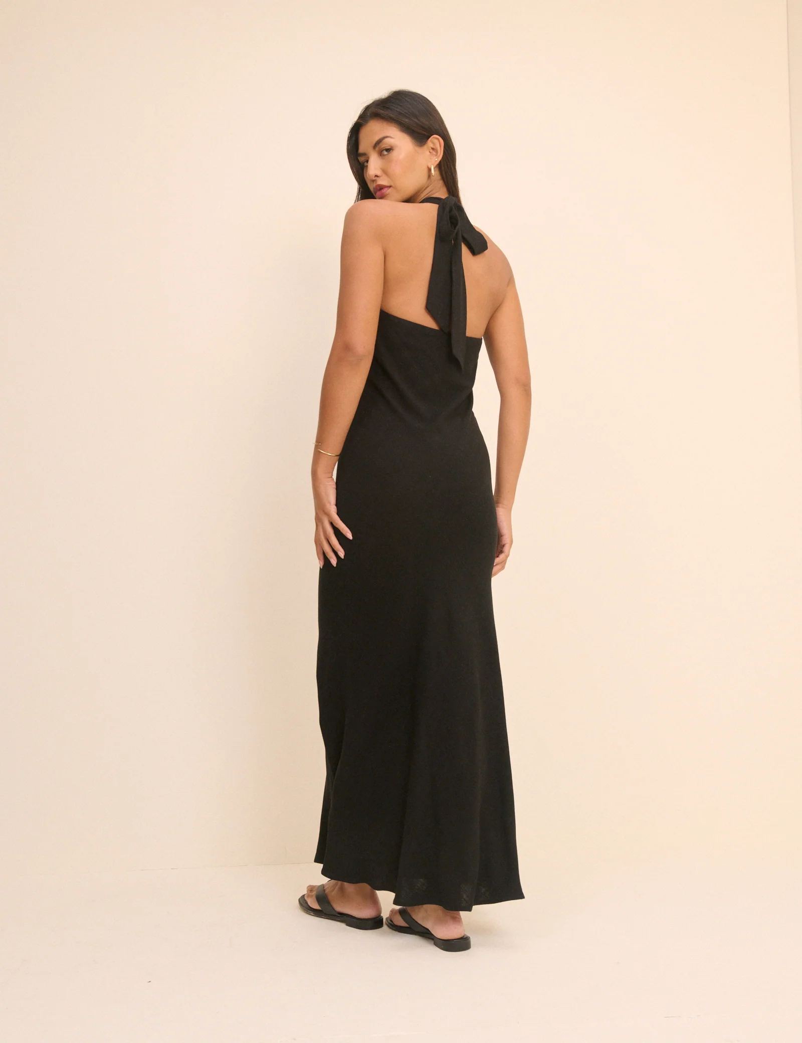 Black Halterneck Cali Maxi Dress - Image 4