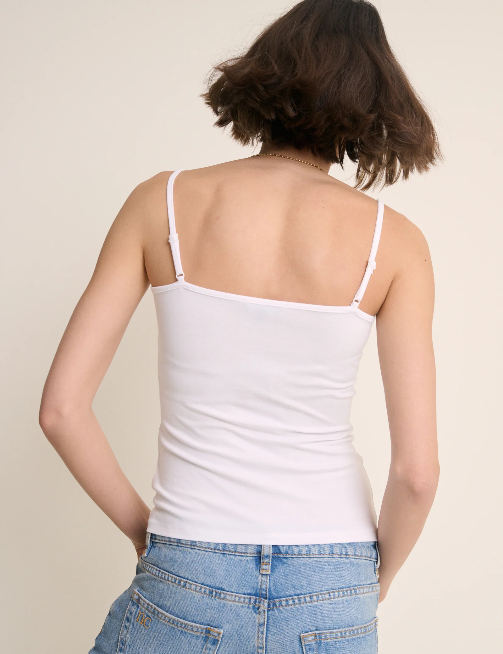 White Scoop Neck Cami Vest - Image 5