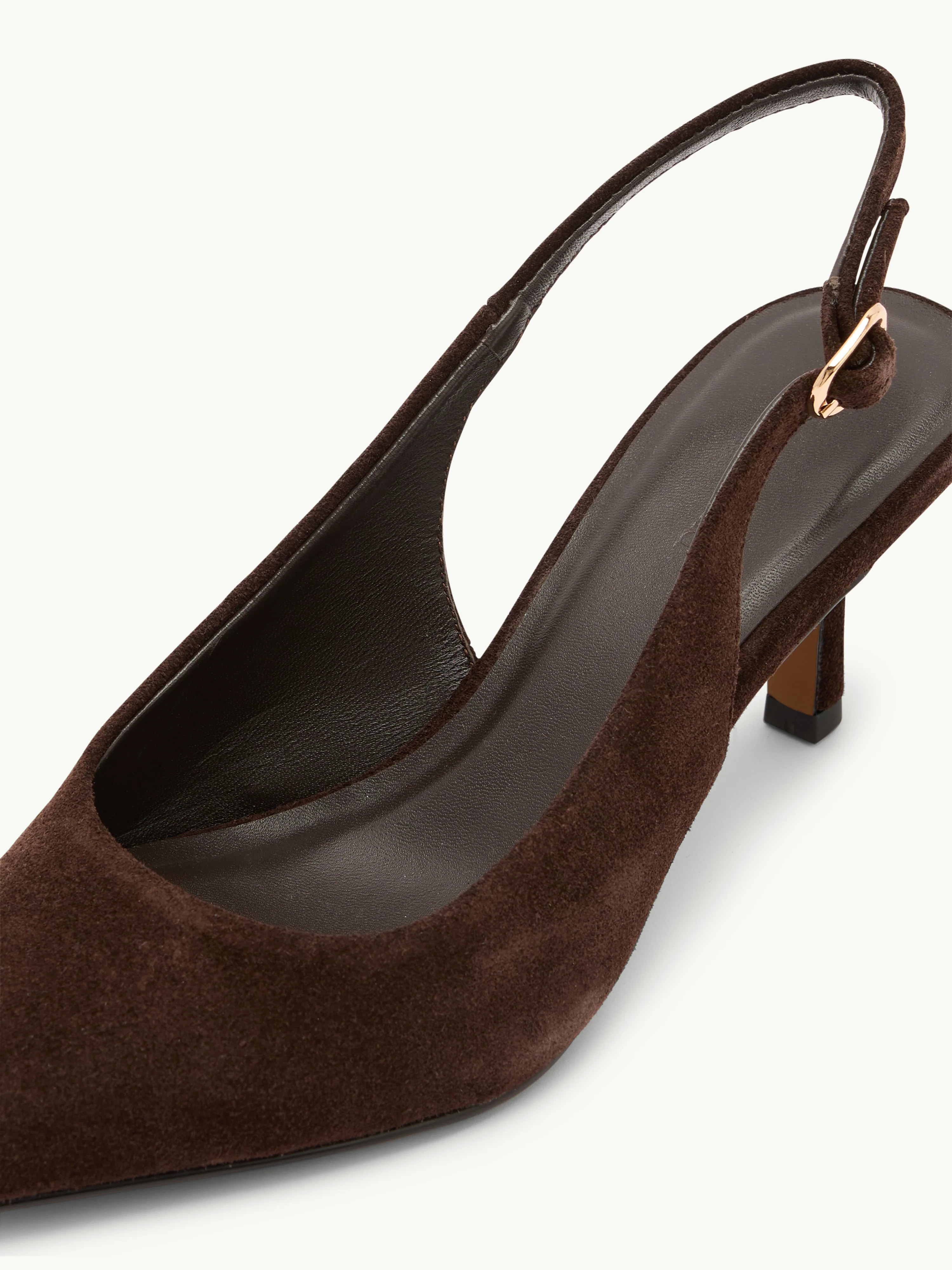Brown Suede Sling Heel - Image 2