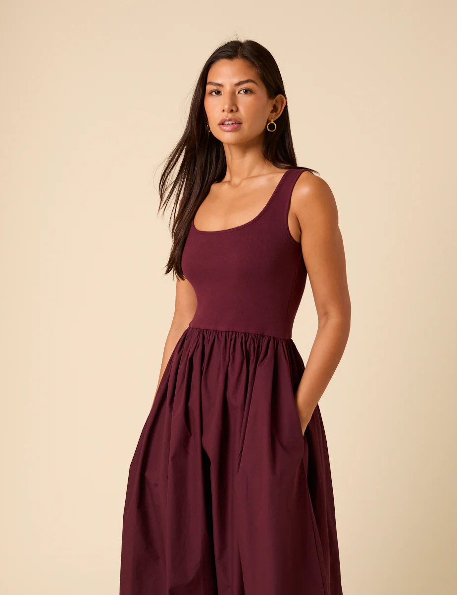 Burgundy Colorado Midi Dress - Image 2