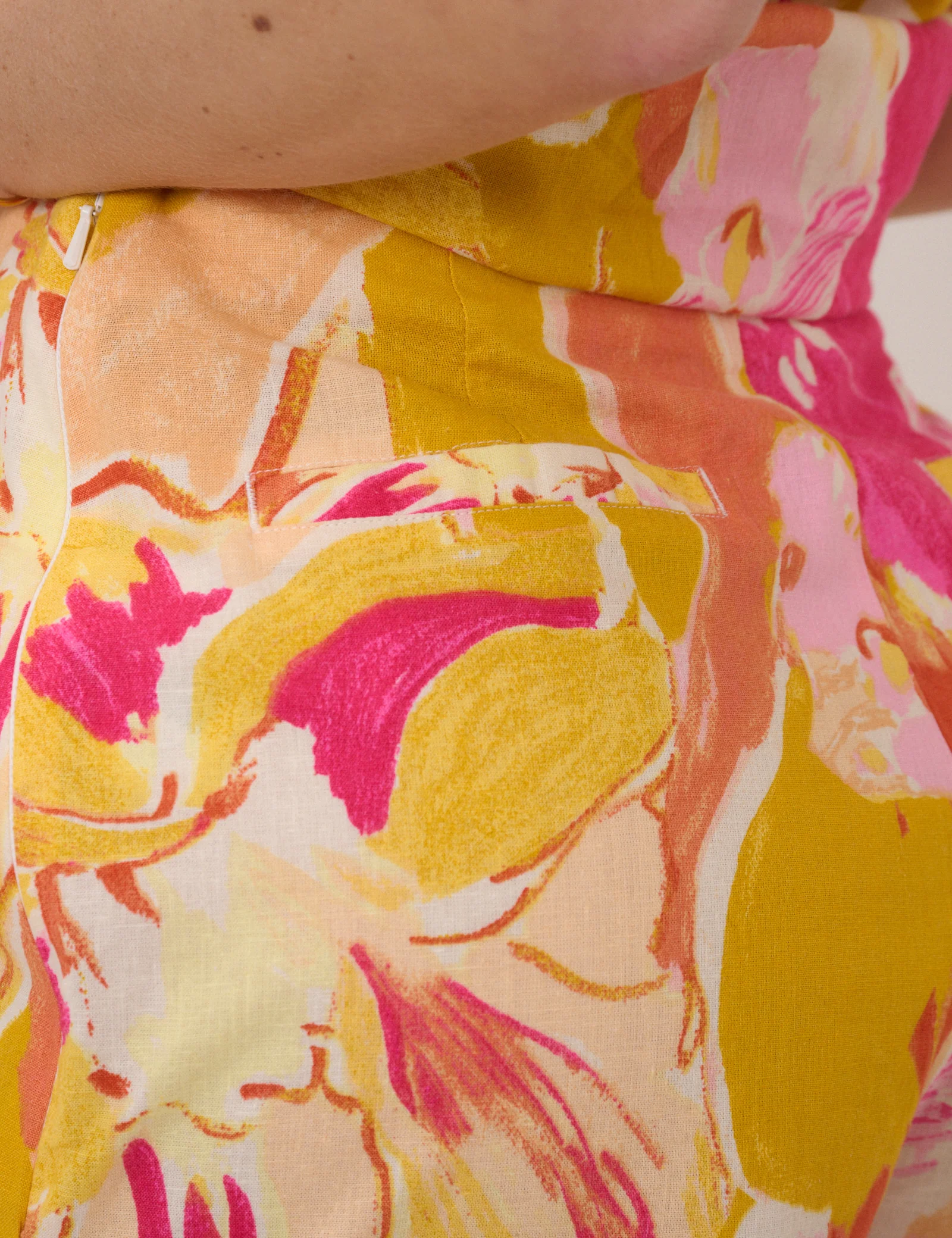 Yellow Floral Connie Mini Shorts - Image 5