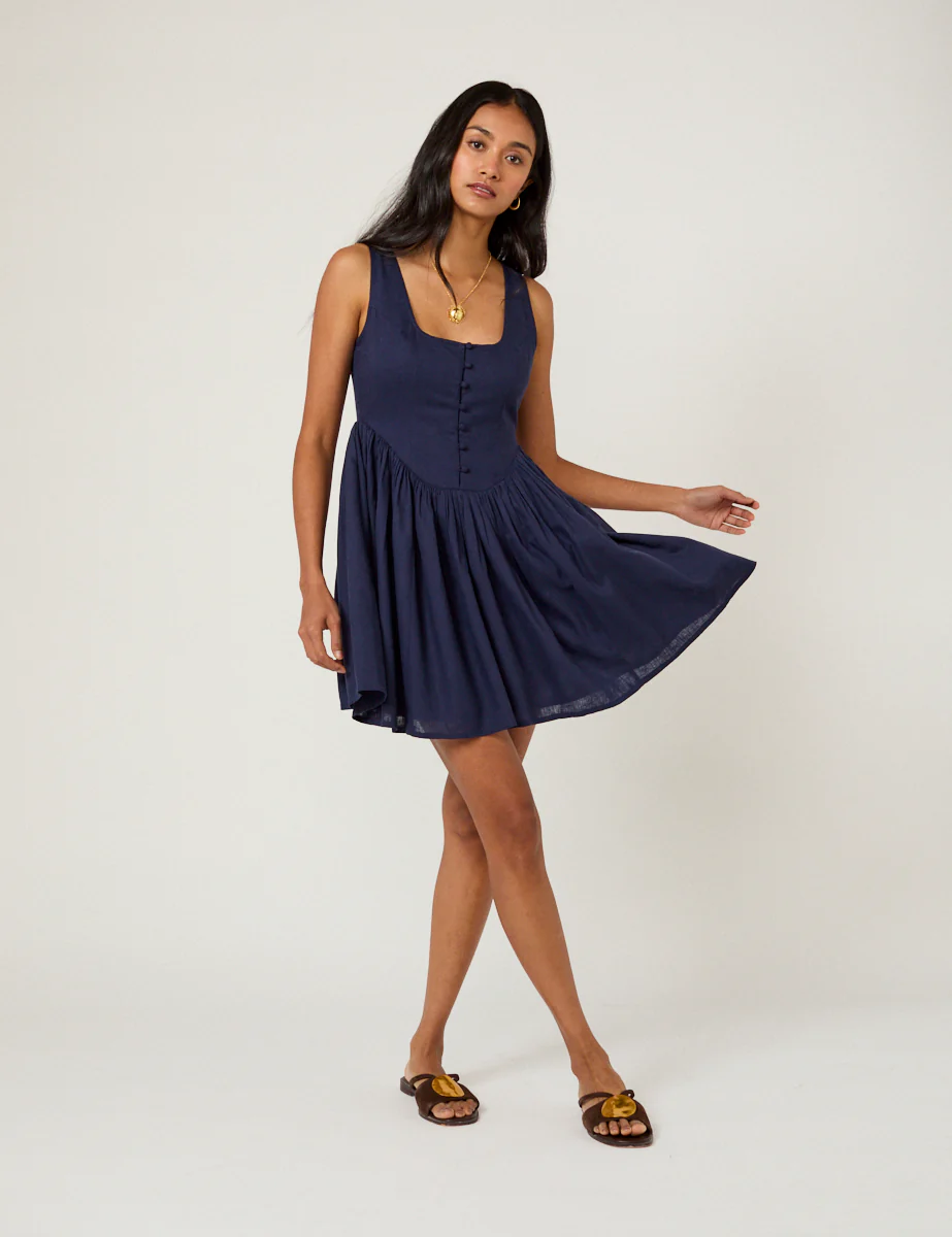 Navy Cora Mini Dress