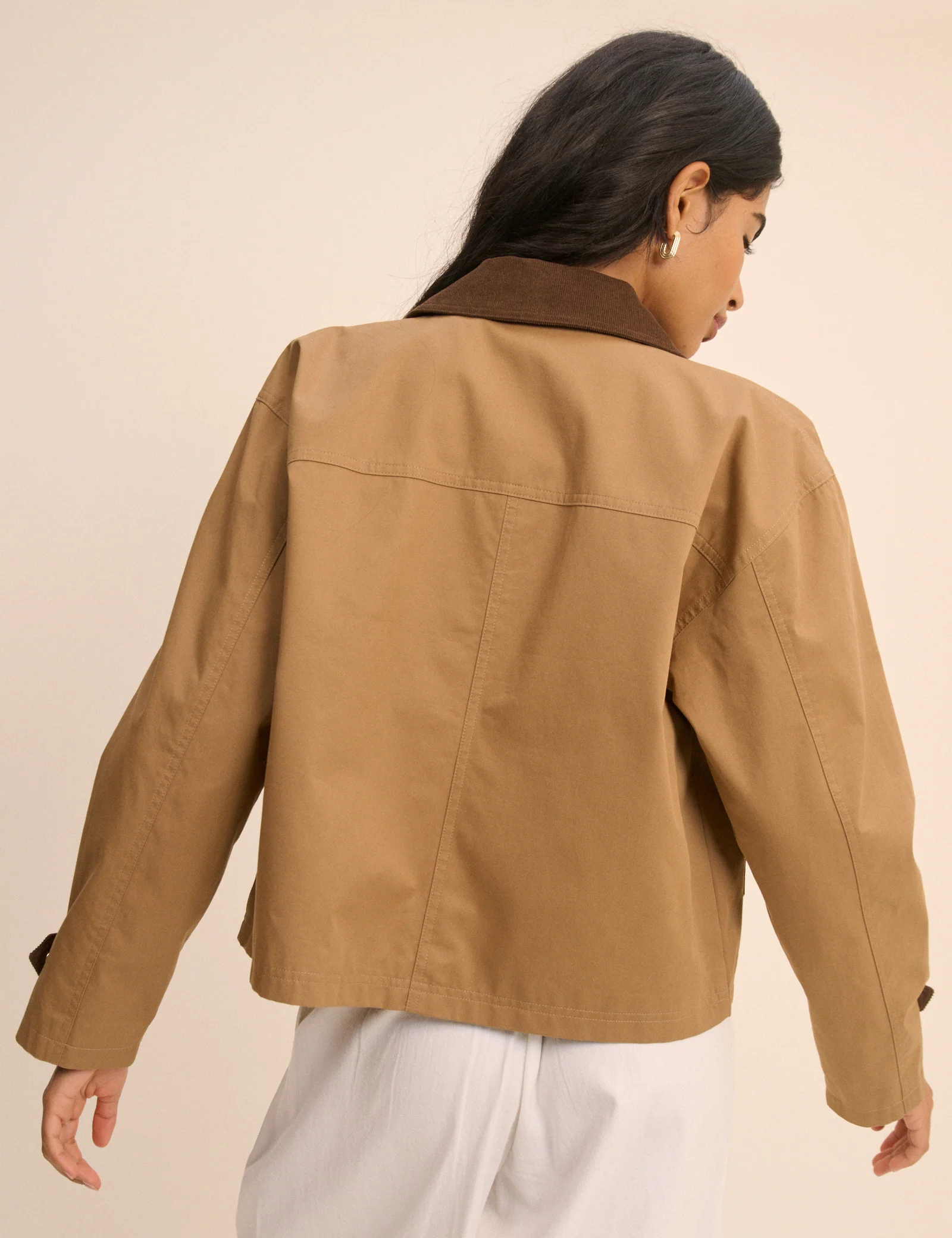 Camel Short Freddie Barn Jacket - Image 4