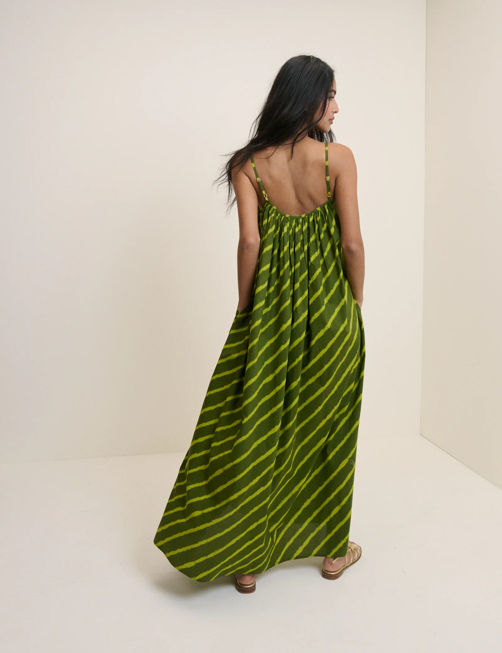 Green Striped Cynthia Maxi Dress - Image 5