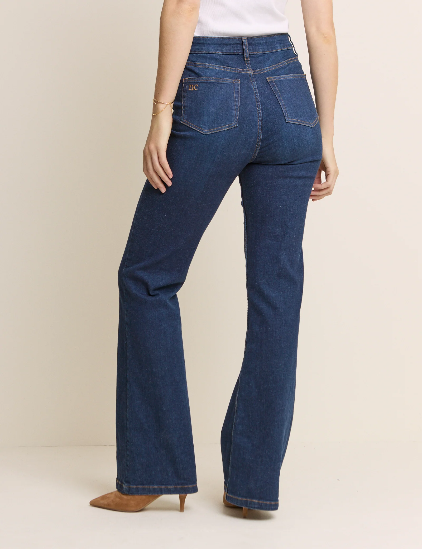 Dark Blue High Rise Mayfair Bootcut Jeans - Image 5