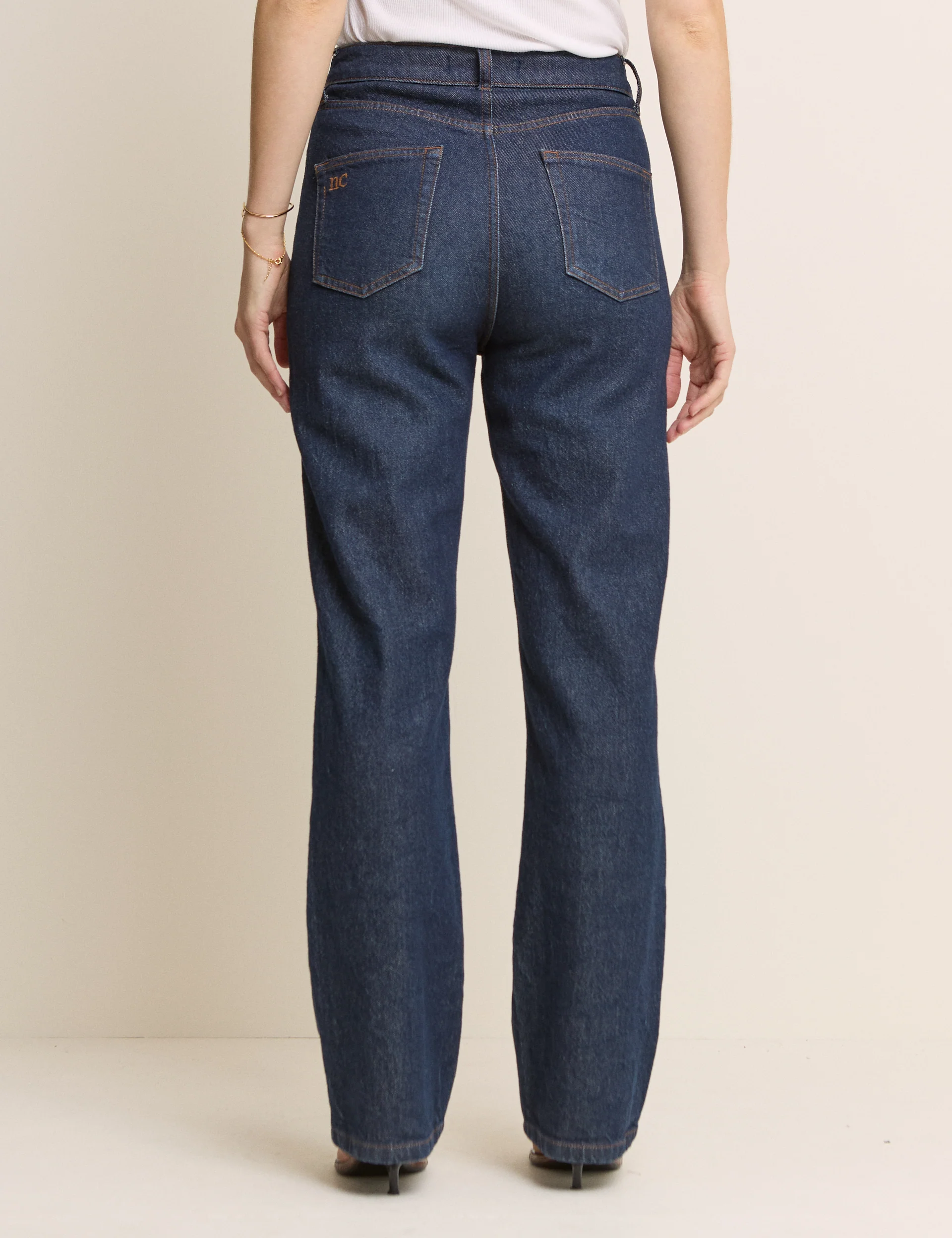 Dark Blue High Rise Kingston Straight Leg Jeans - Image 6