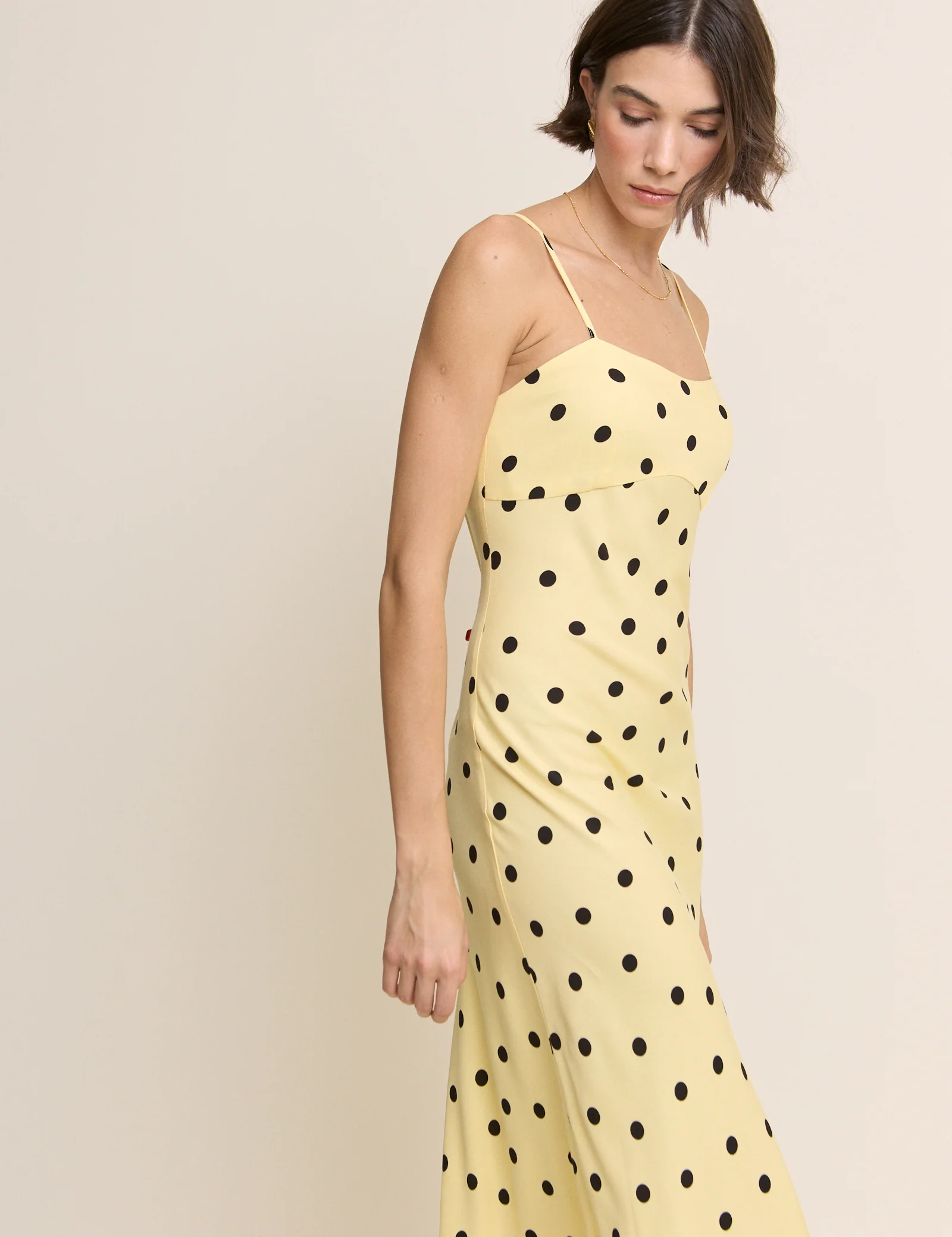 Yellow and Black Polka Dot Debbie Maxi Dress - Image 4