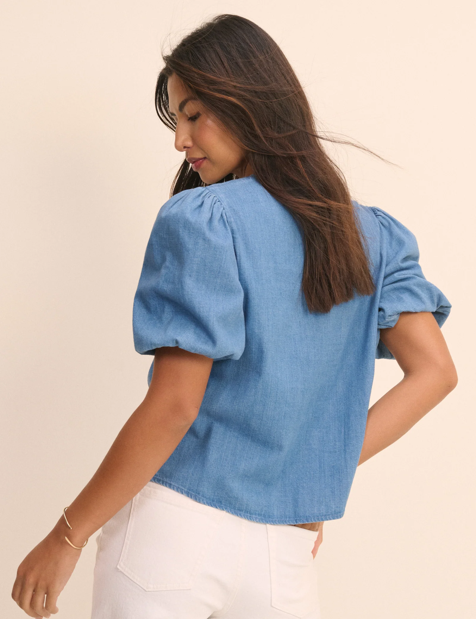 Mid Wash Denim Brooke Blouse - Image 5