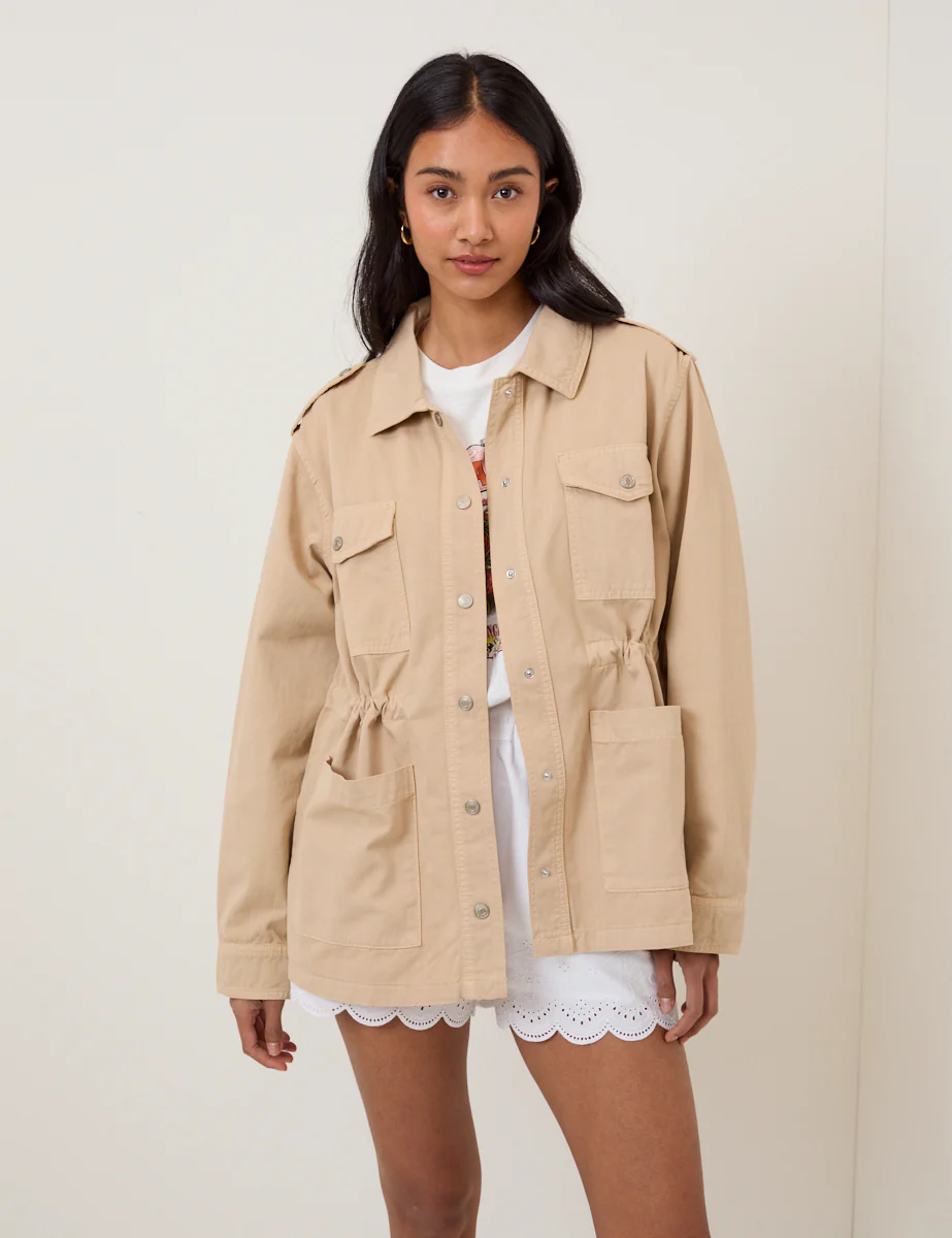 Cream Utility Jacket - Image 2