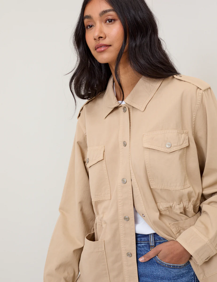Cream Utility Jacket - Image 3