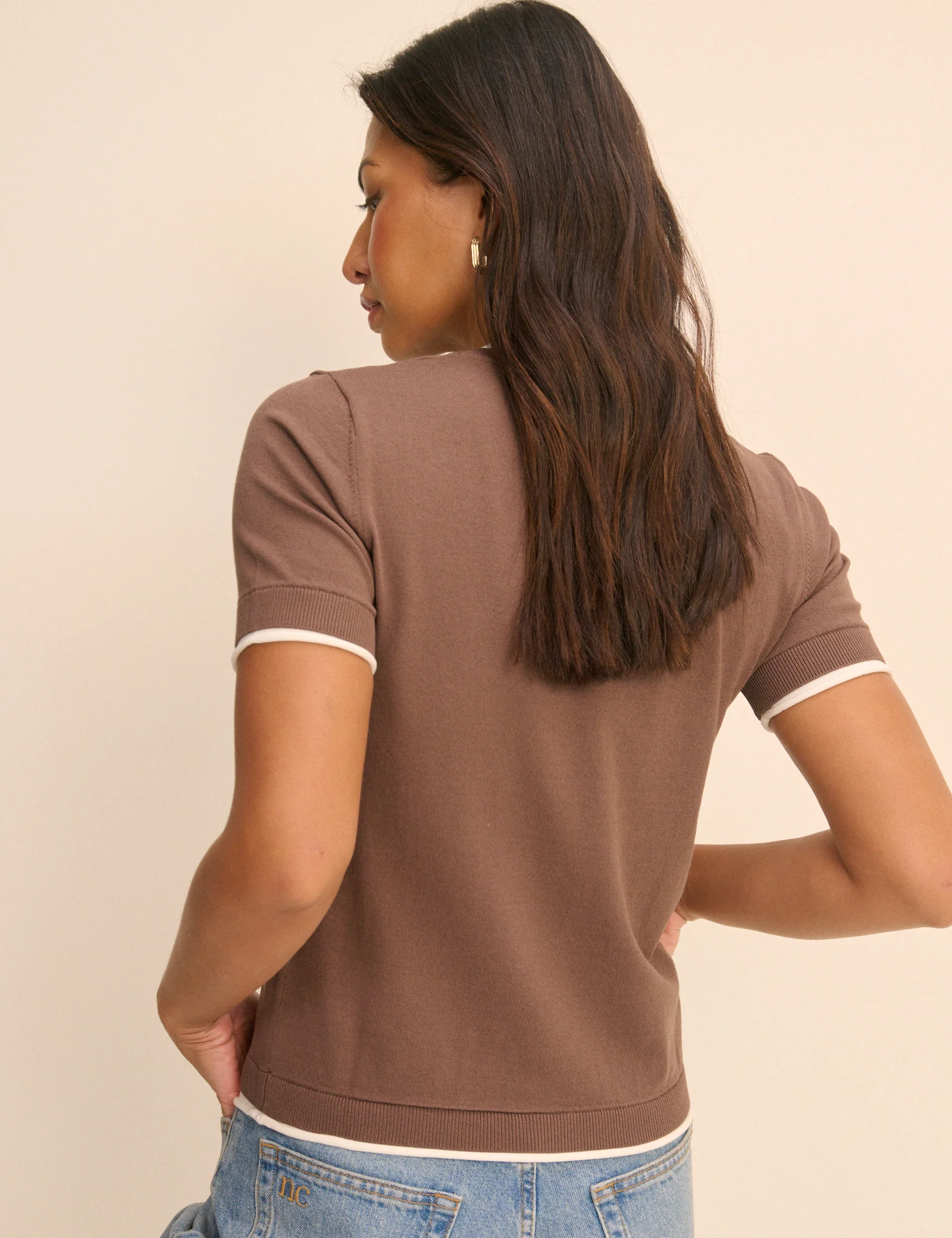 Brown Double Layer T-Shirt - Image 5