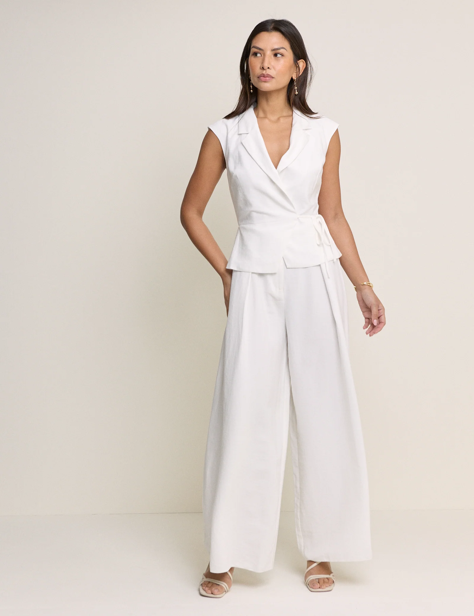 White Tailored Edith Jumpsuit