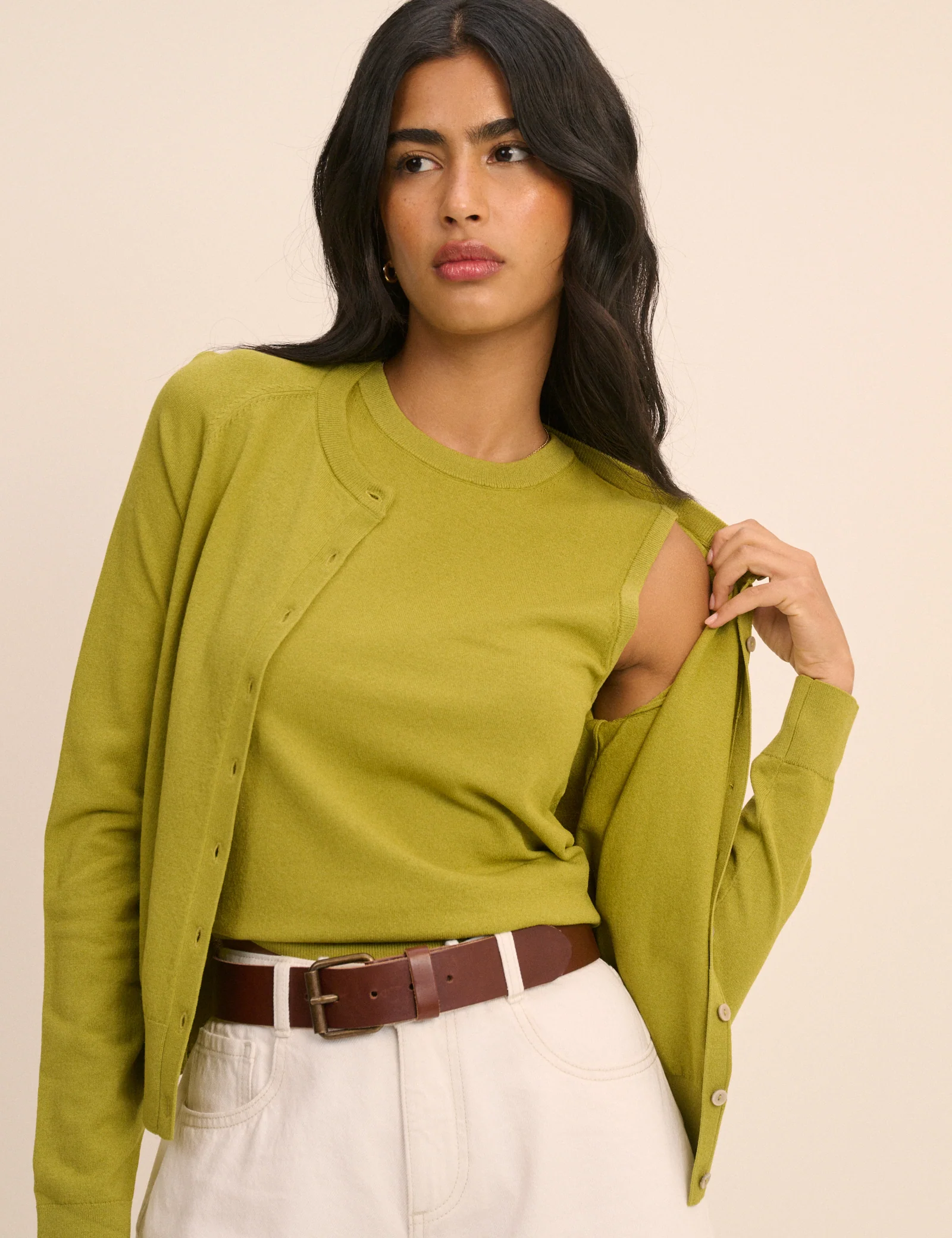 Green Knitted Ribbed Vest Top - Image 5