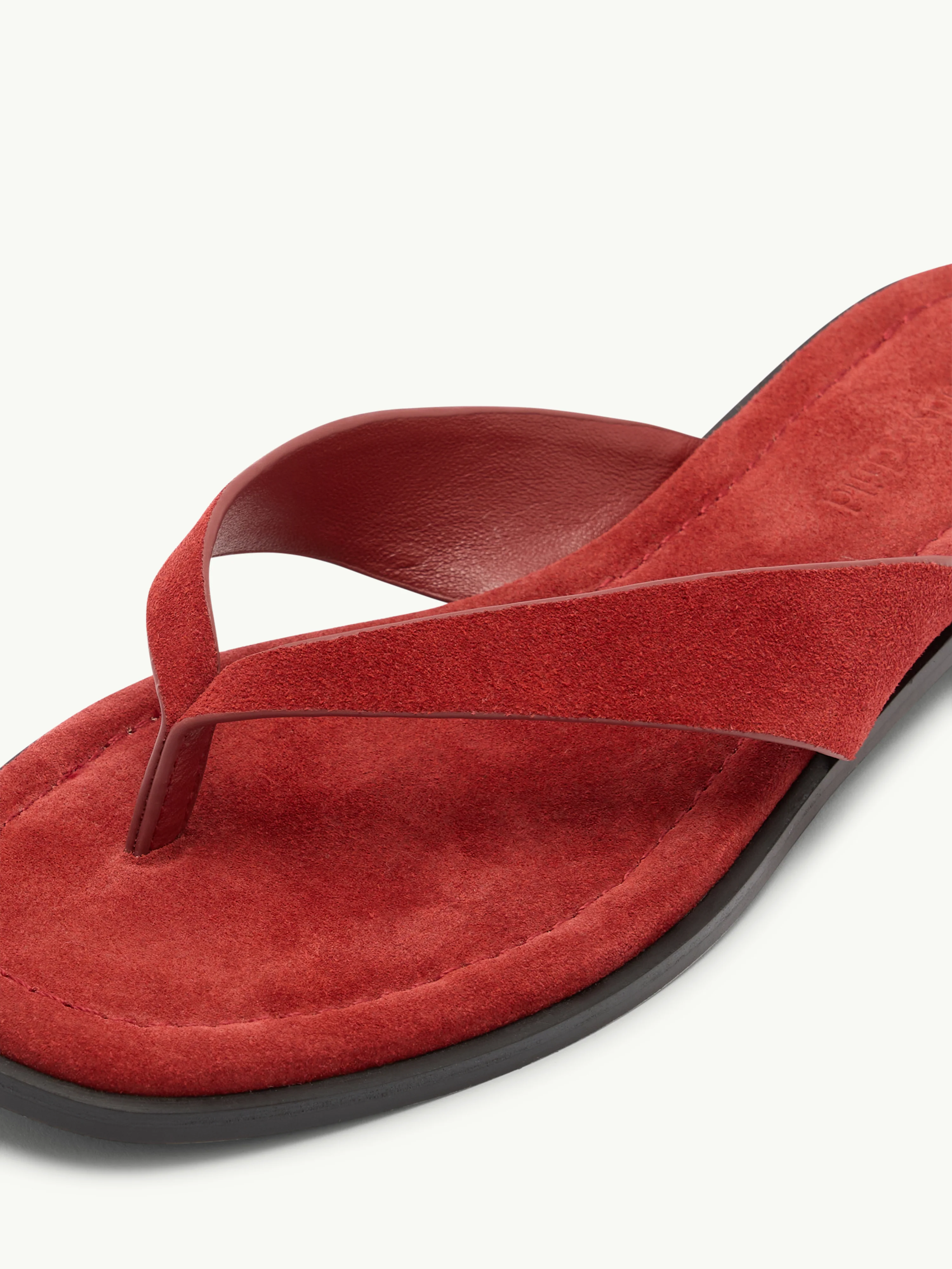 Red Suede Flip Flops - Image 5