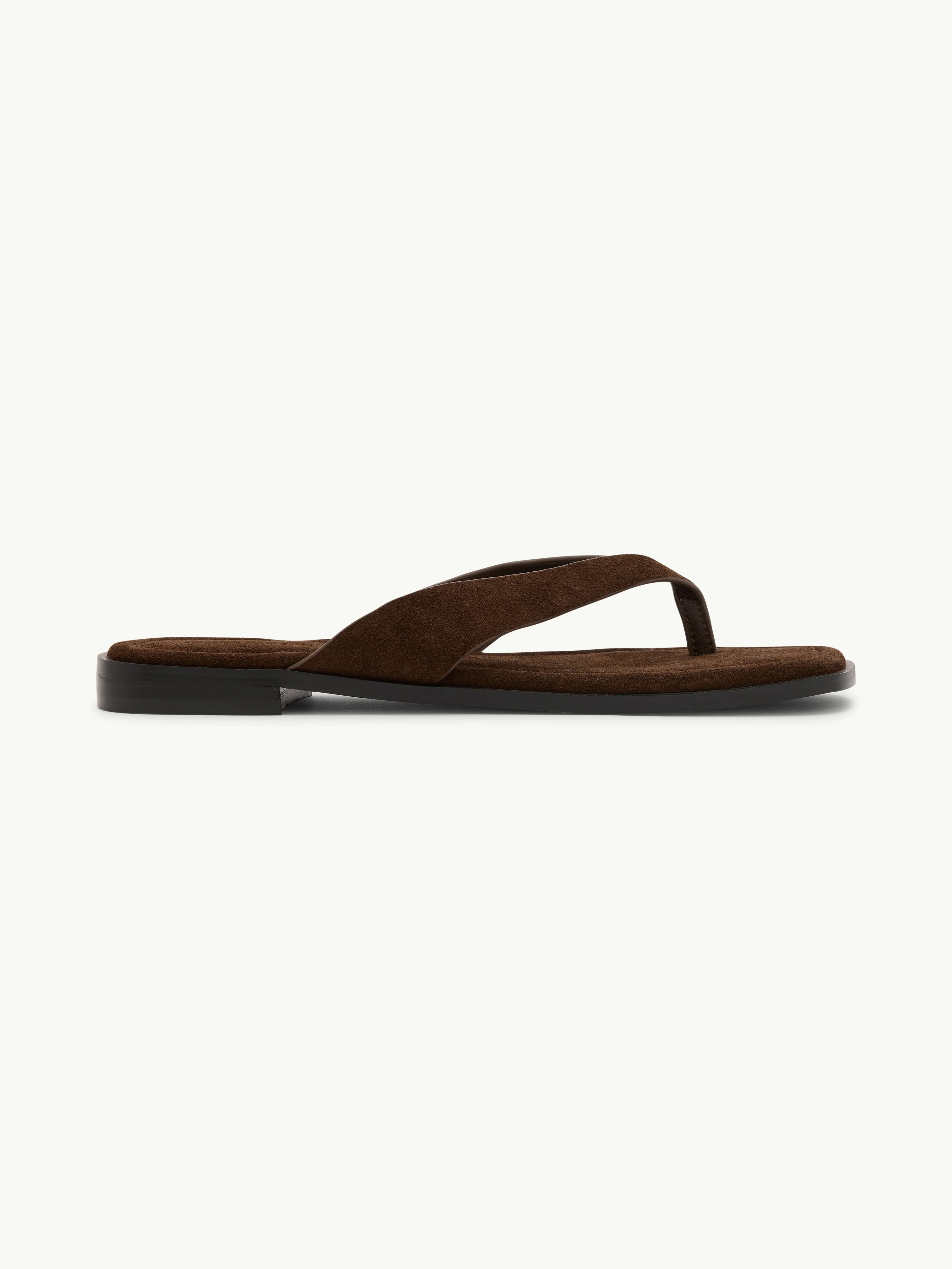 Brown Suede Flip Flops - Image 2