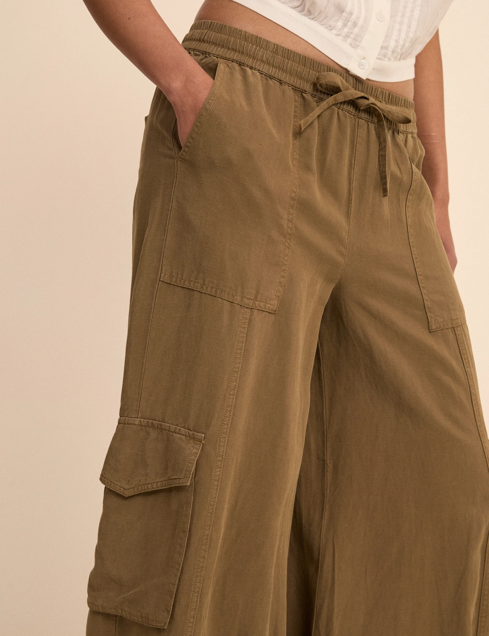 Khaki Utility Balloon Trousers - Image 3
