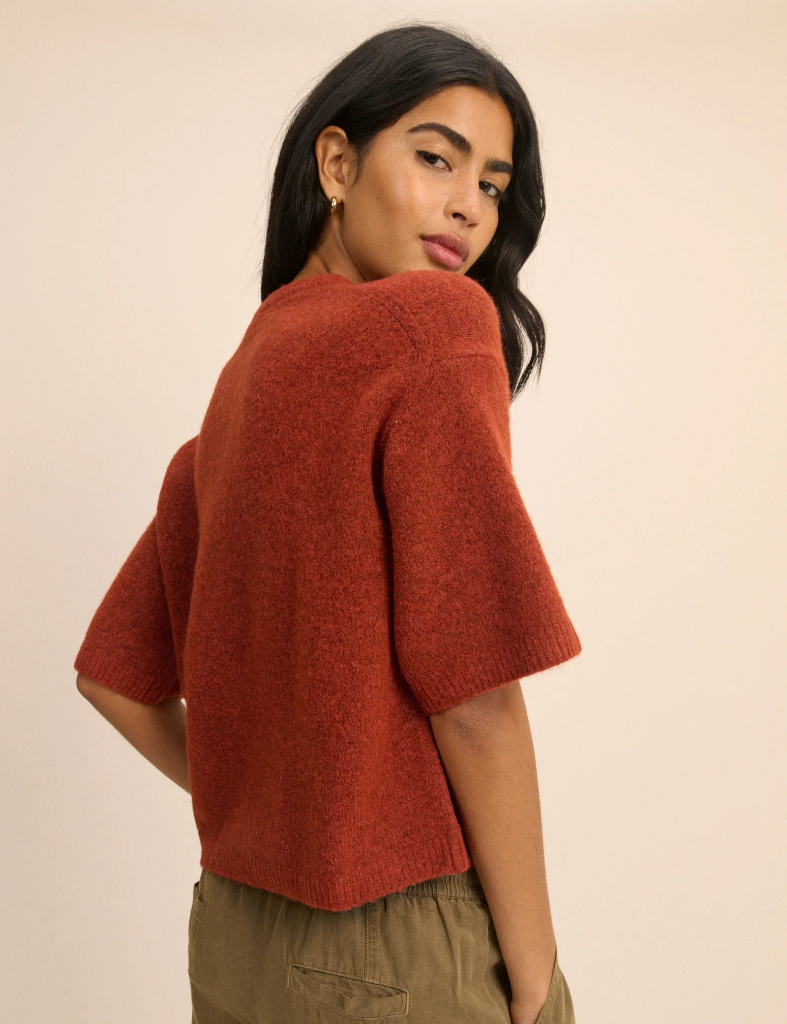 Red Knitted Button Down Top - Image 5