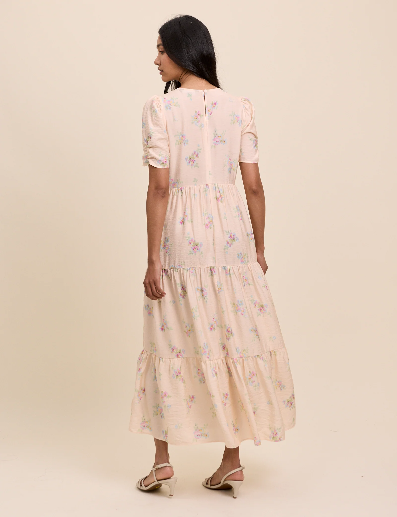 Pink Floral Hudson Midi Dress - Image 5