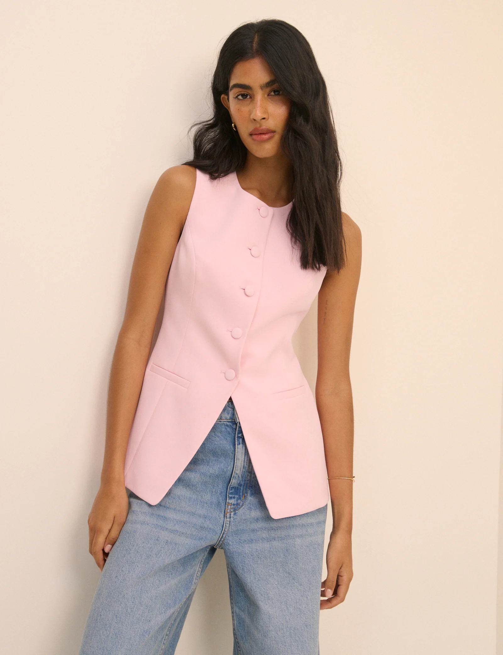 Pink Immy longline Waistcoat - Image 2