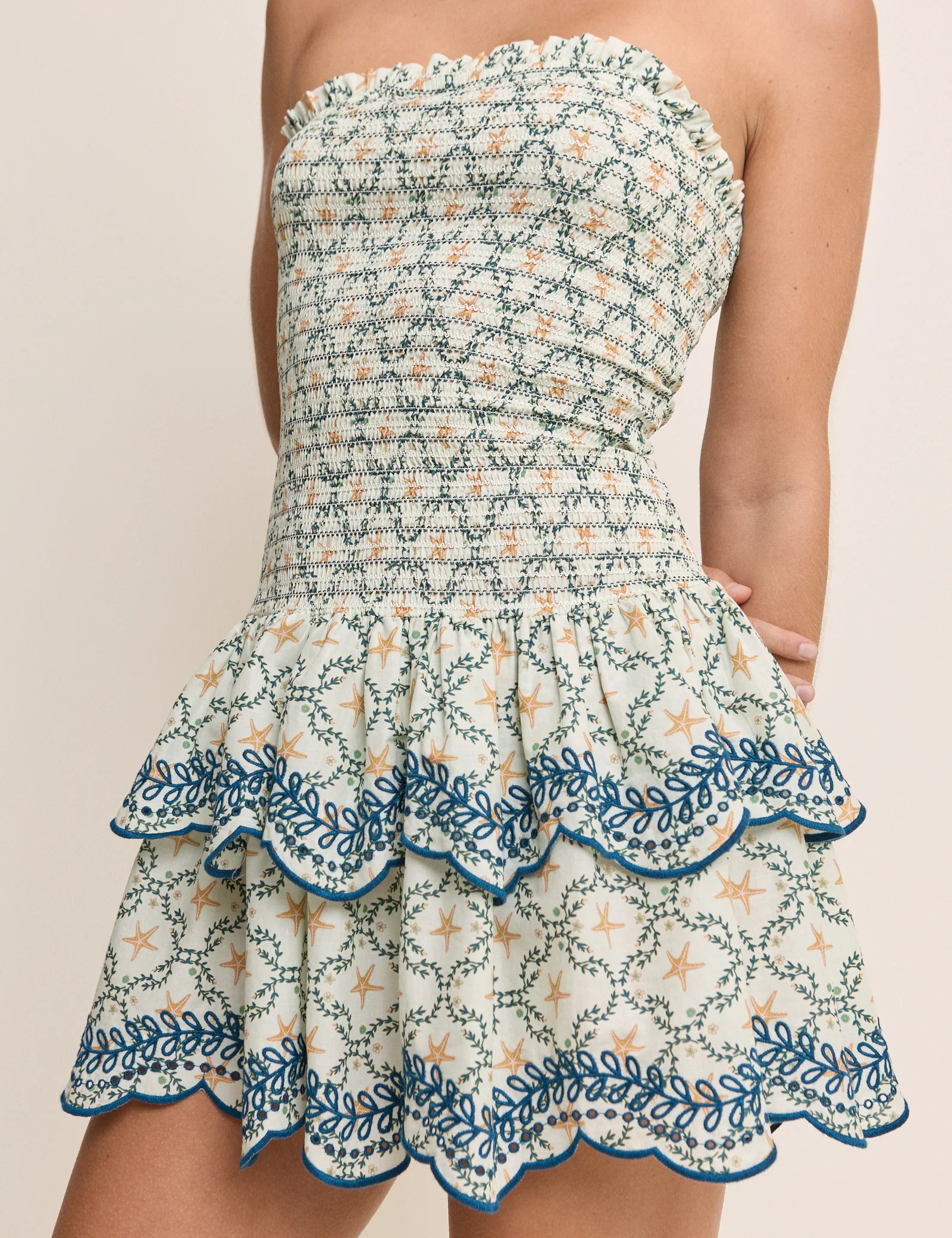 Blue Ocean Printed Bandeau Kai Mini Dress - Image 2