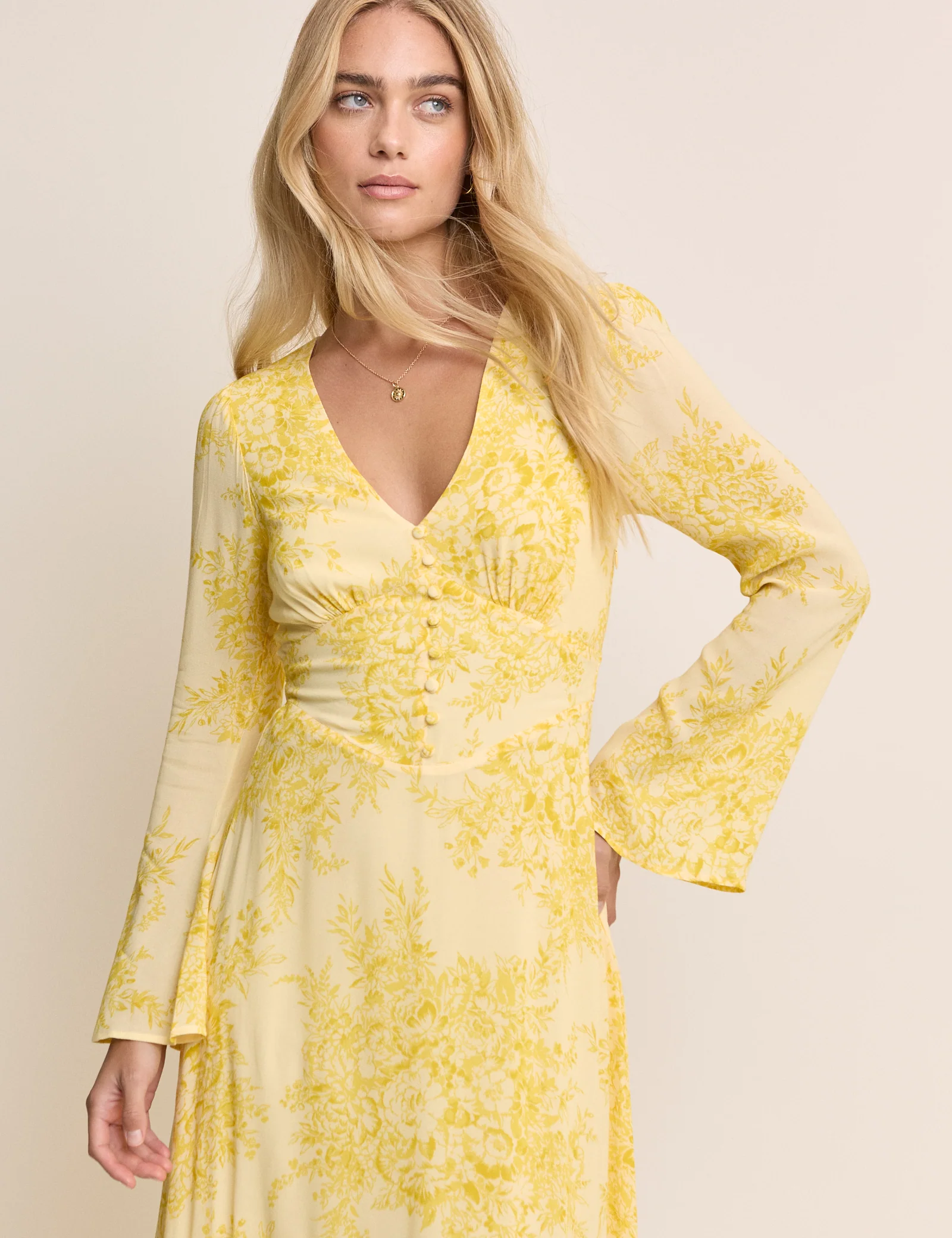 Yellow Floral Karolina Maxi Dress - Image 3