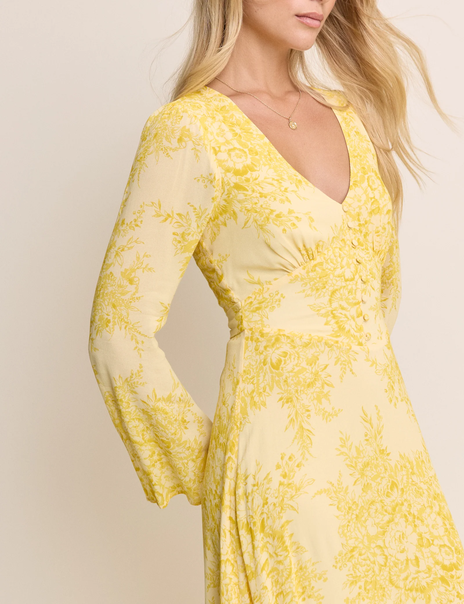 Yellow Floral Karolina Maxi Dress - Image 4