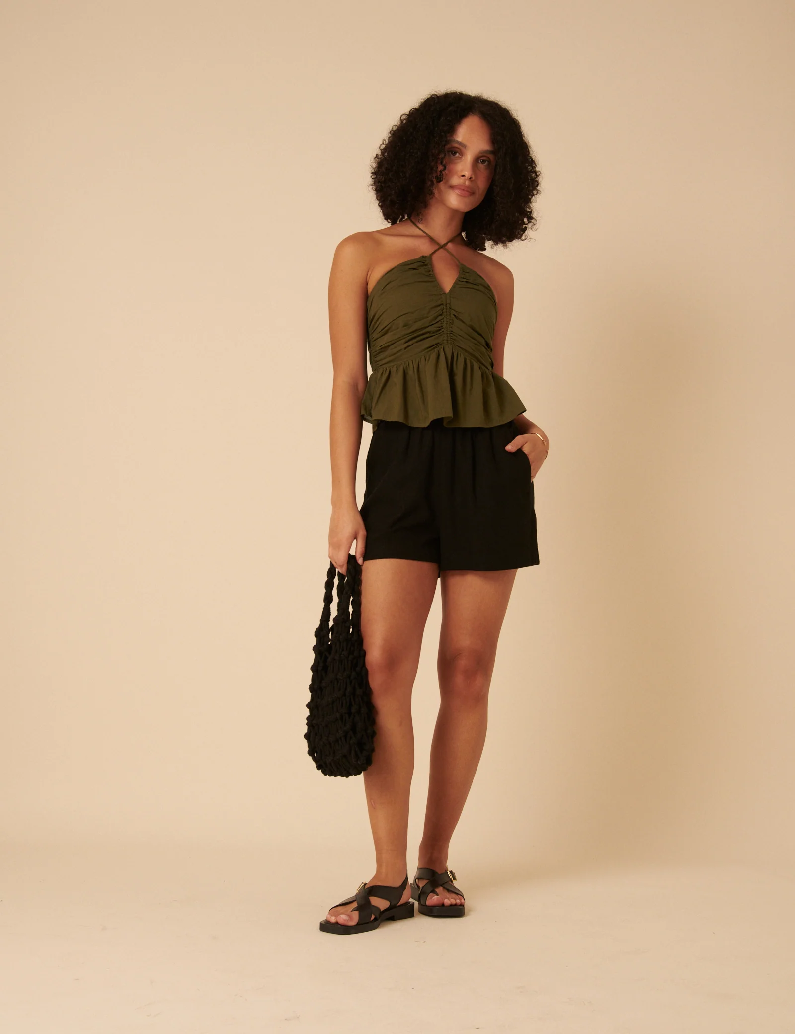 Khaki Halterneck Top - Image 3