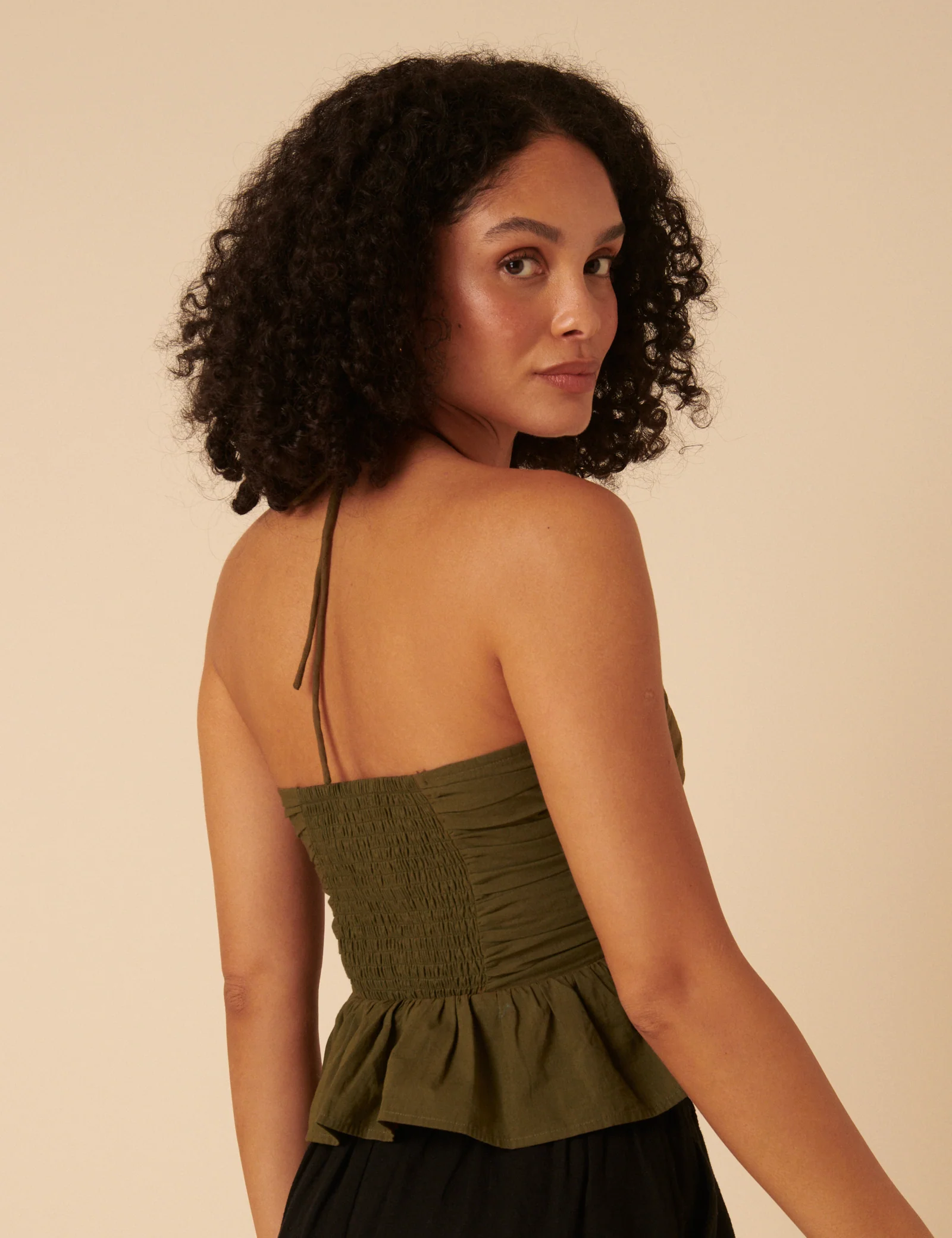 Khaki Halterneck Top - Image 5