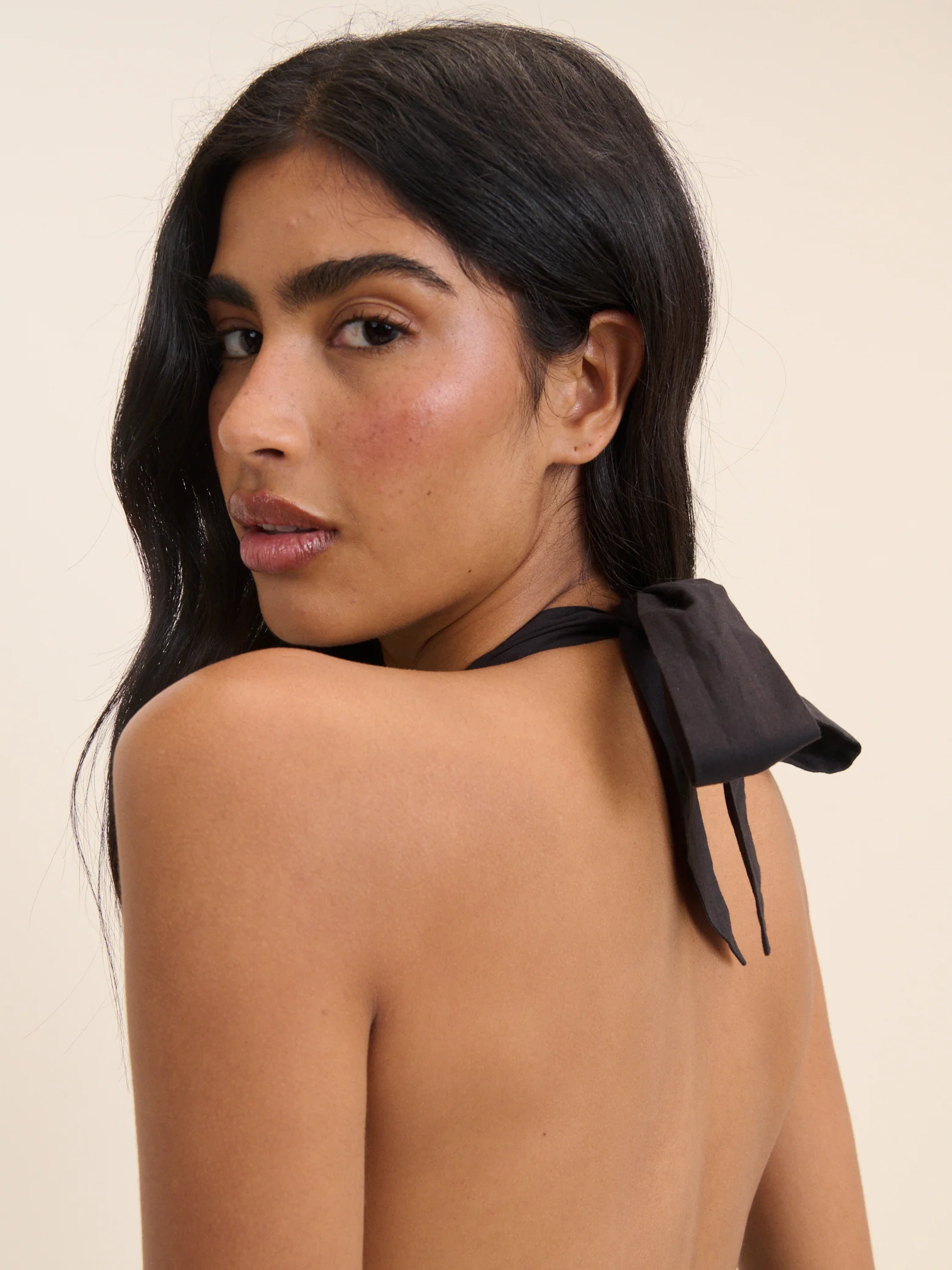 Black Halterneck Lilijana Midi Dress - Image 3