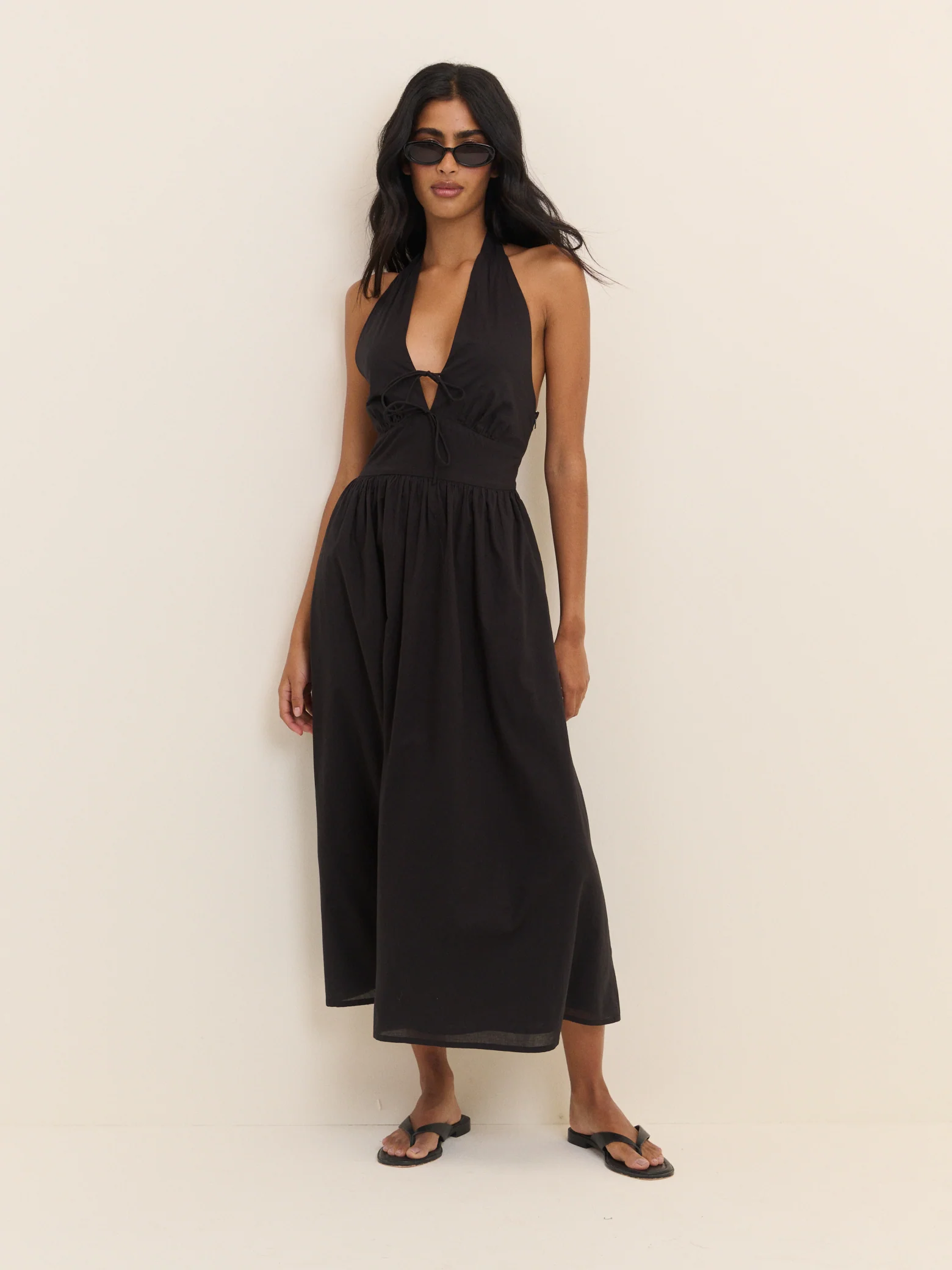 Black Halterneck Lilijana Midi Dress - Image 4