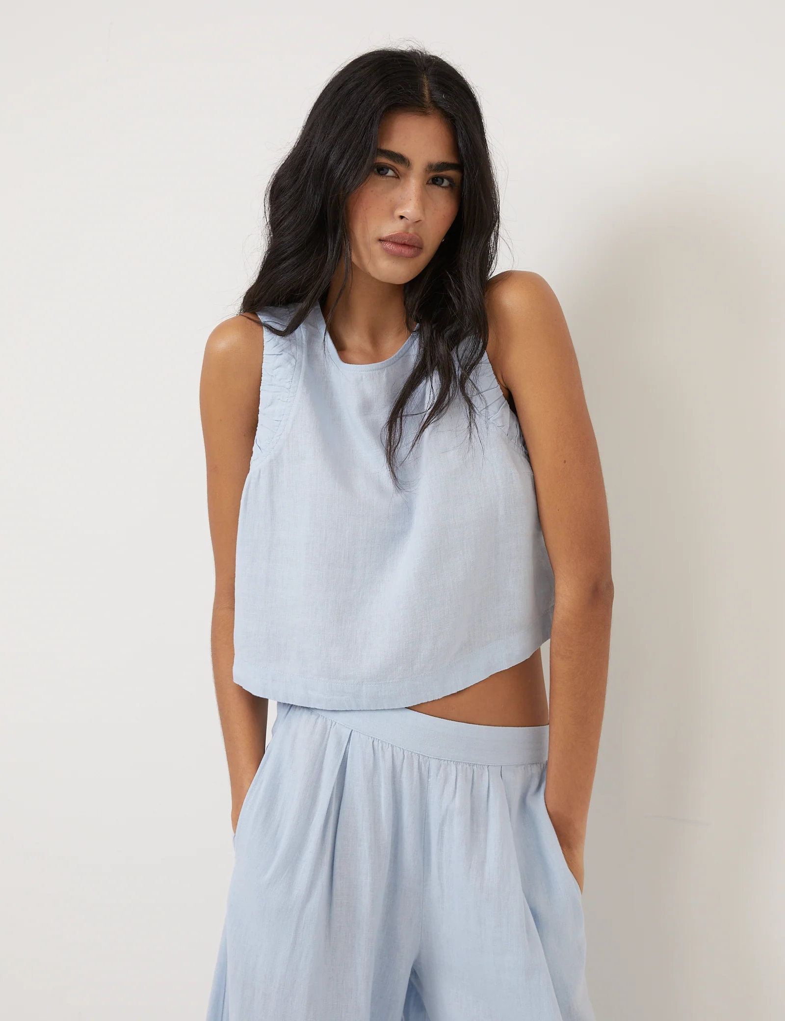 Light Blue Linen-Blend Set - Image 3
