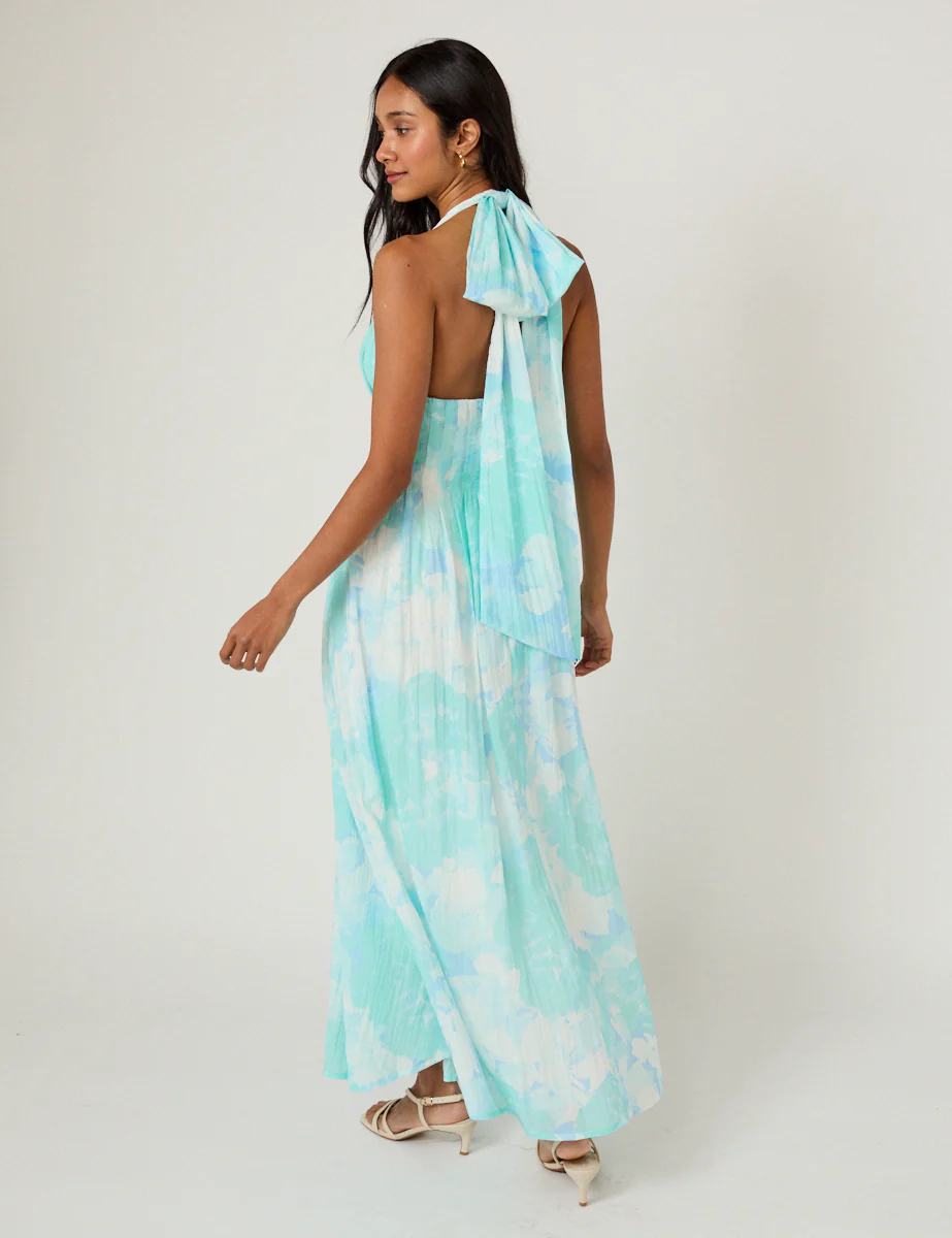 Blue Printed Marceline Maxi Dress - Image 2