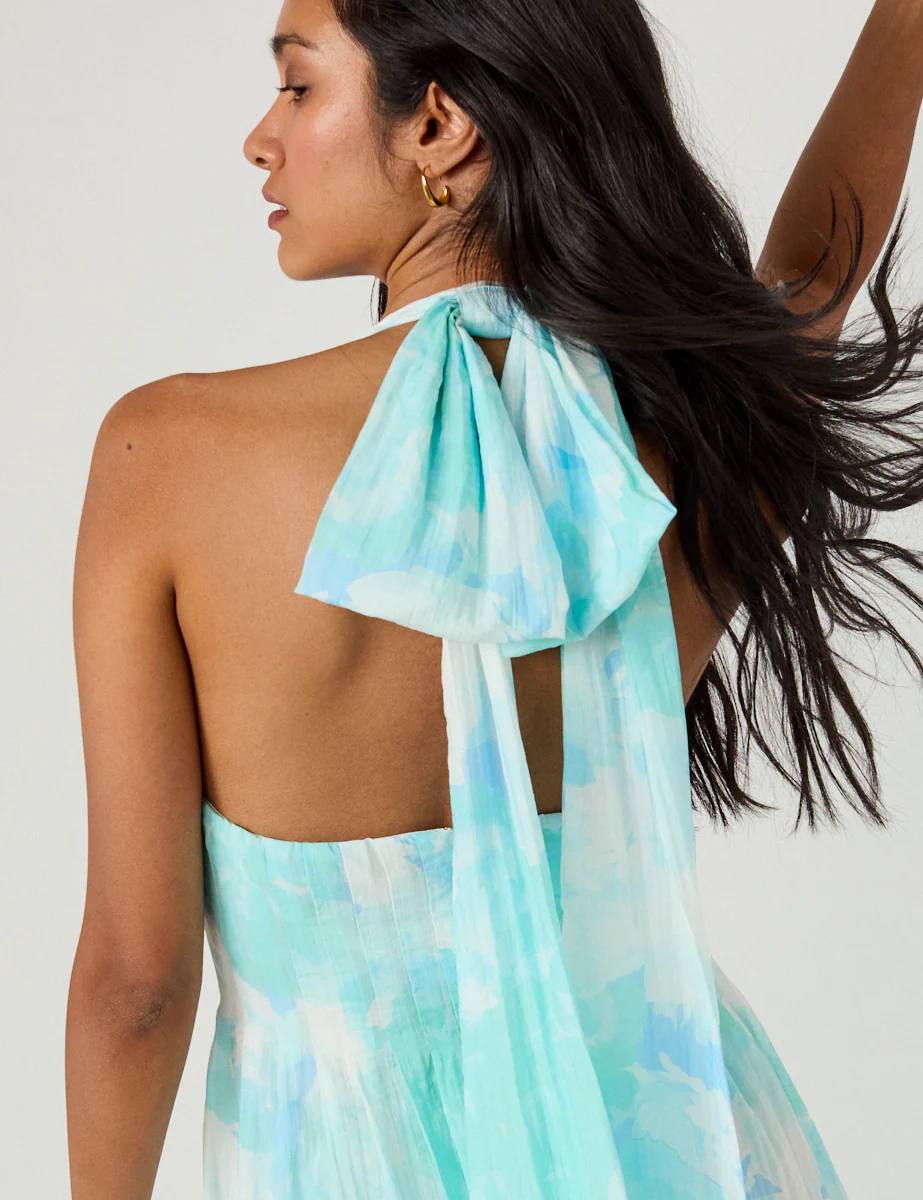 Blue Printed Marceline Maxi Dress - Image 3
