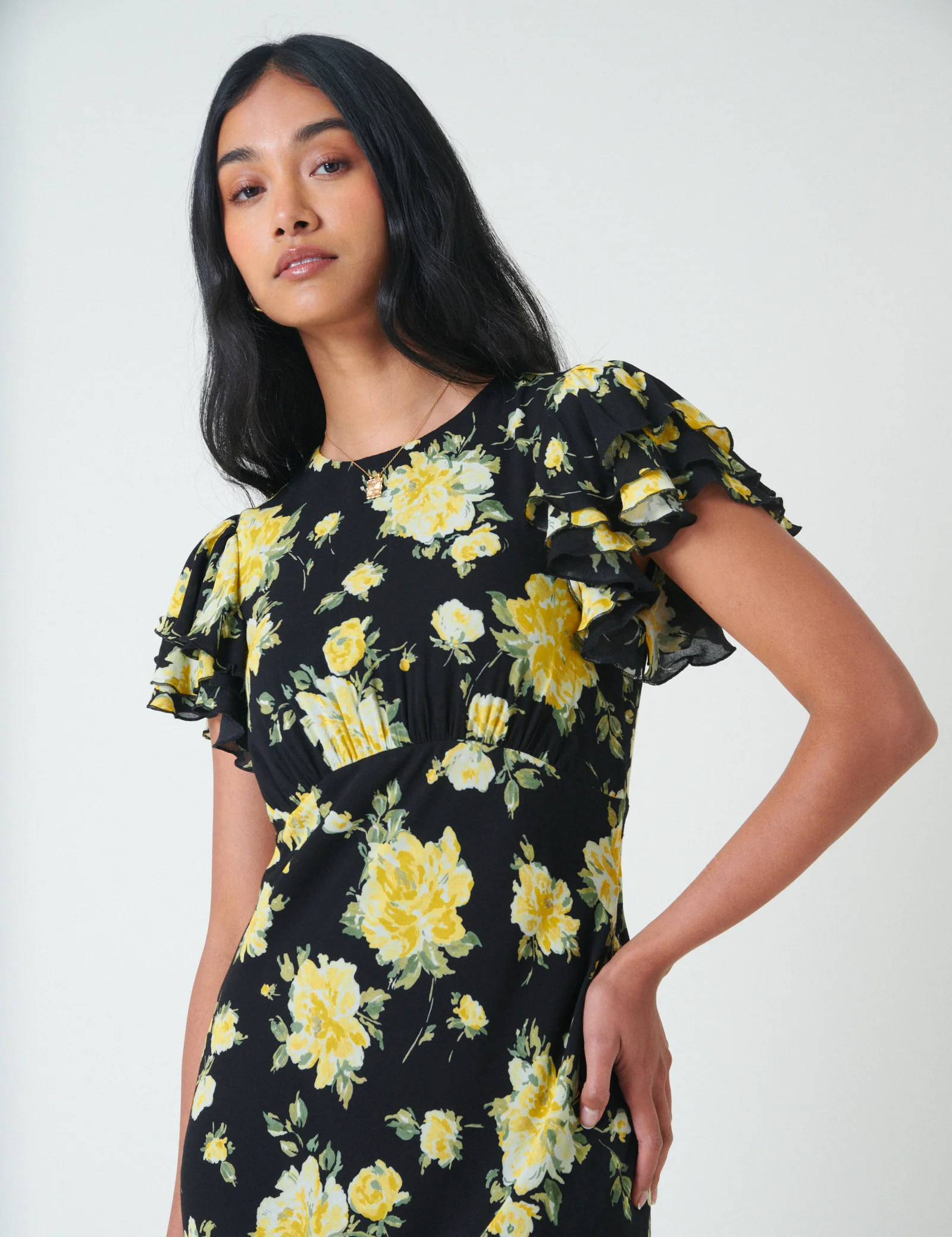 Black Floral Marley Maxi Dress - Image 4