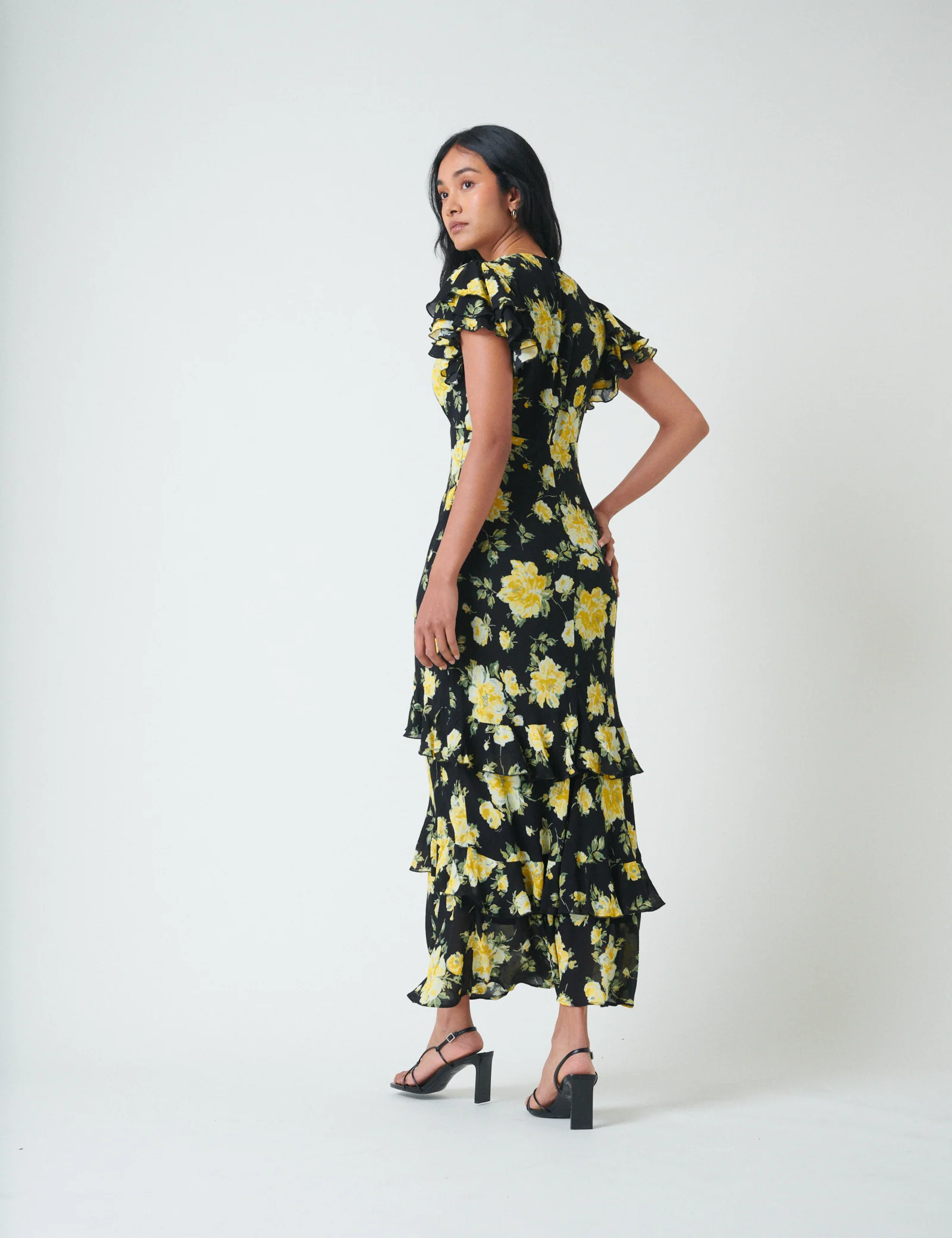 Black Floral Marley Maxi Dress - Image 5