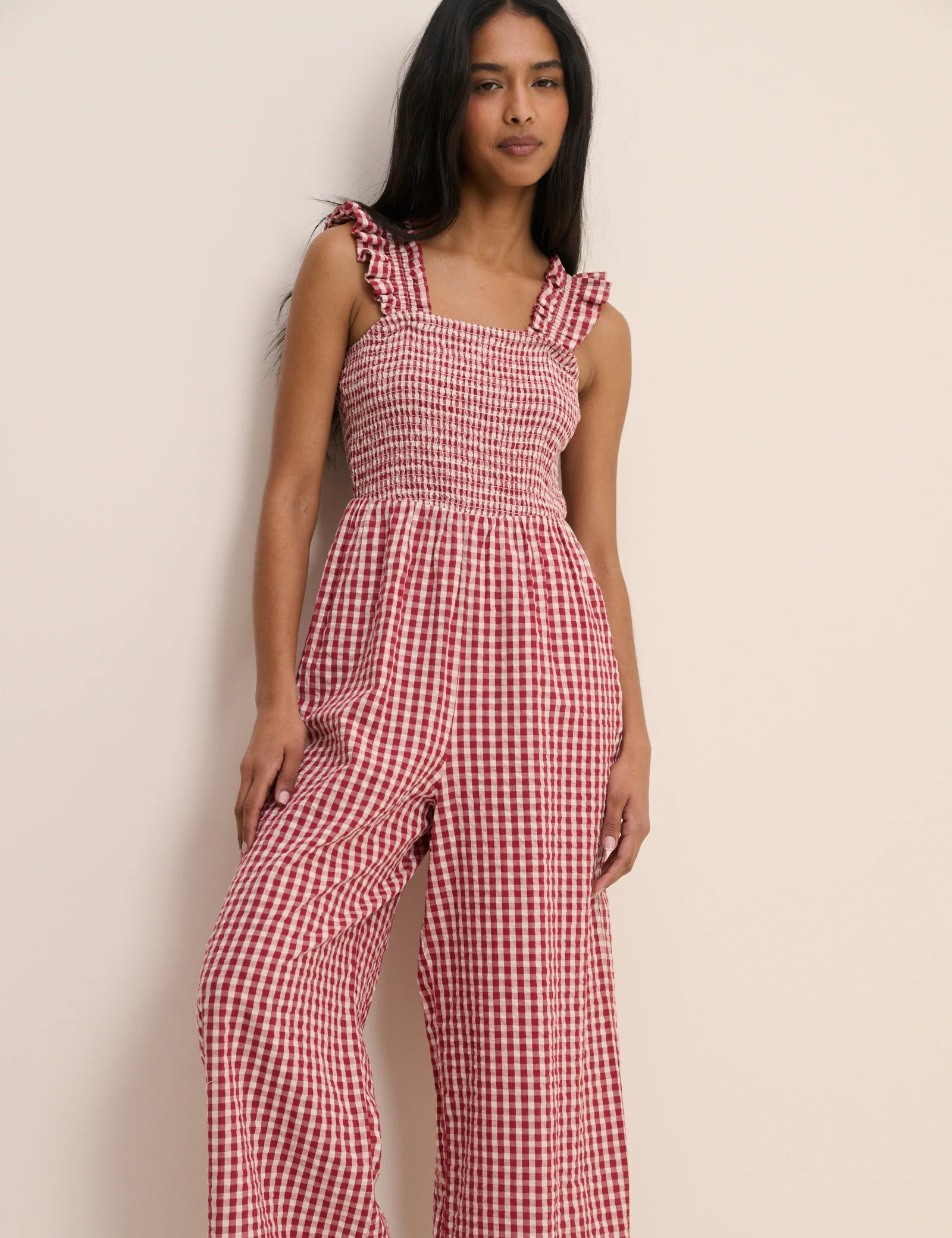 Red Gingham Maya Jumpsuit - Image 4