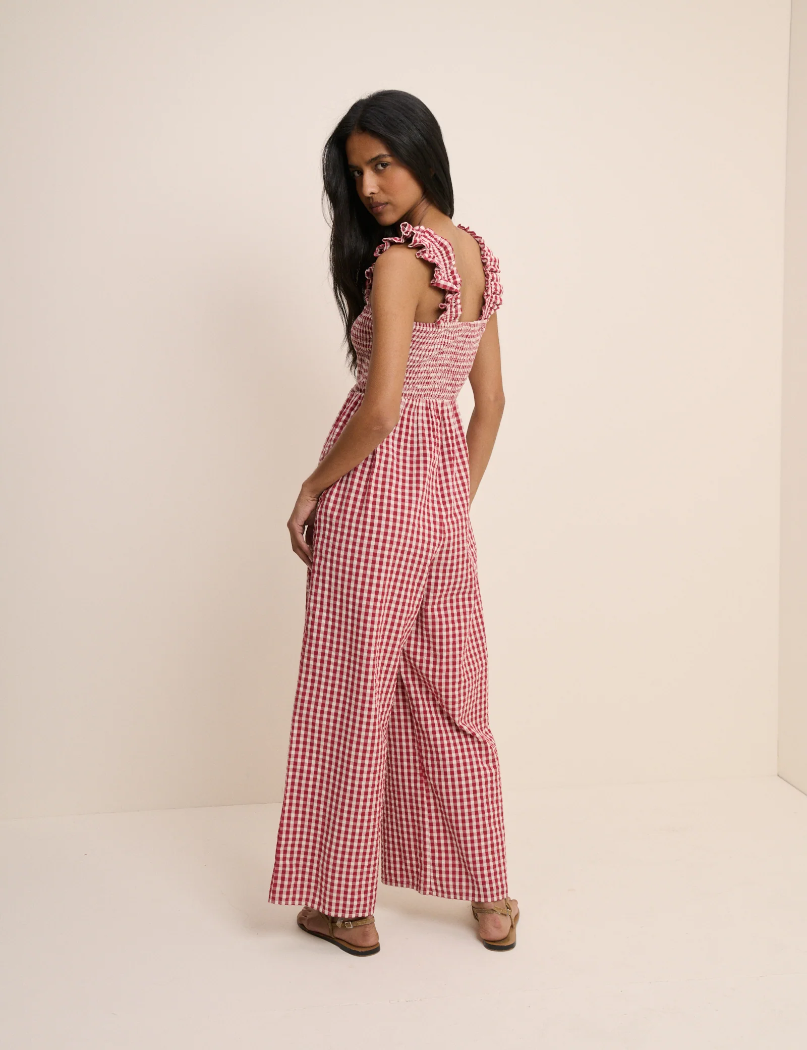 Red Gingham Maya Jumpsuit - Image 5