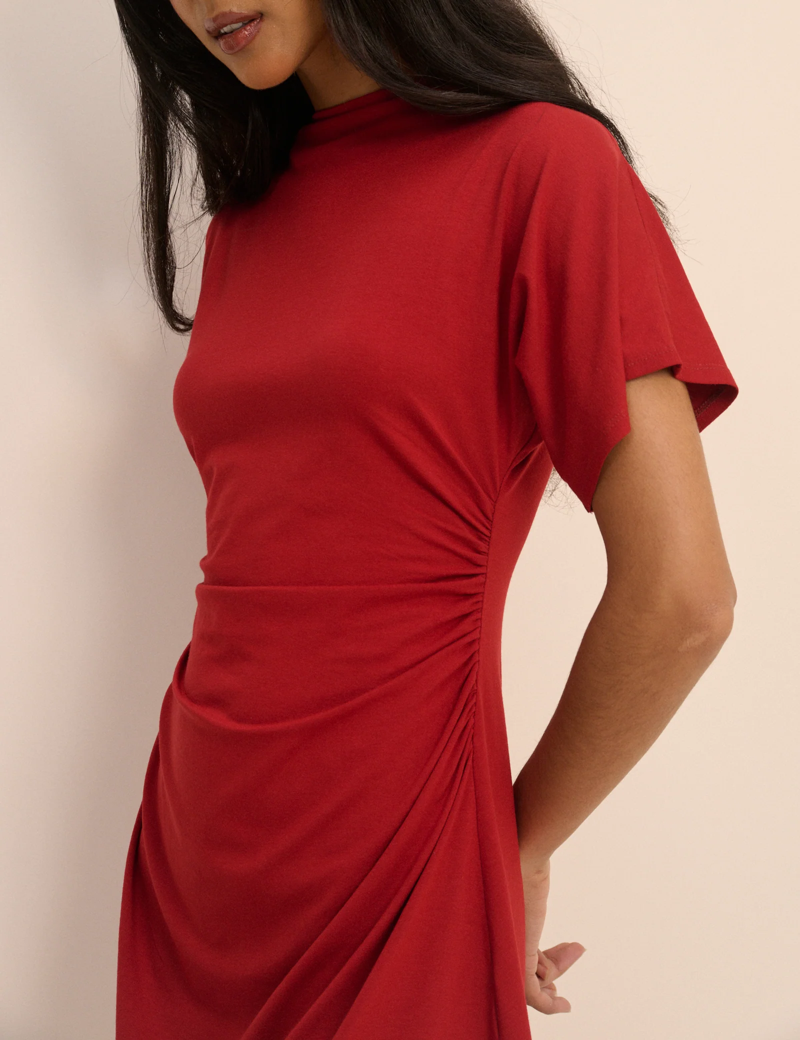 Red Jersey Nellie Mini Dress - Image 2