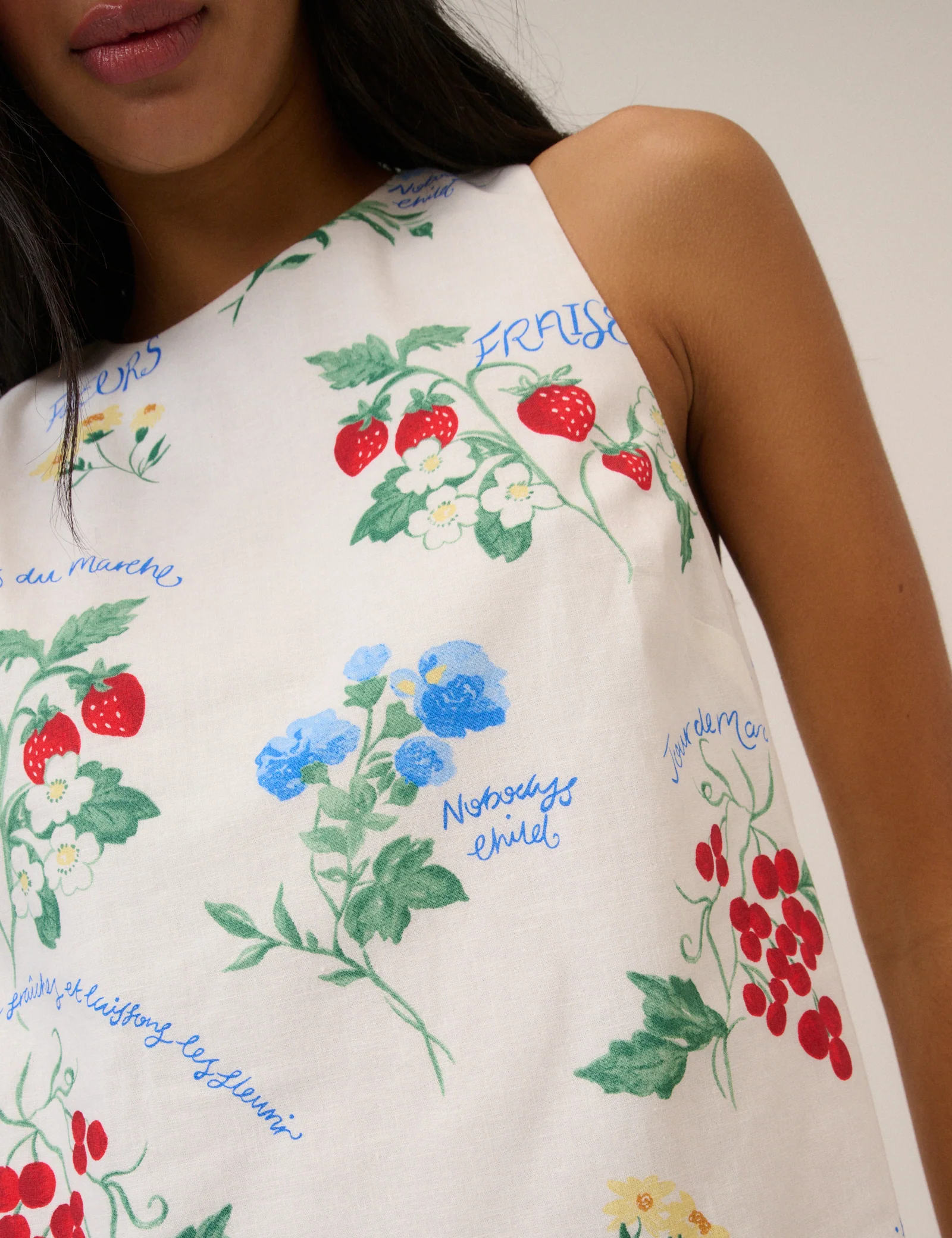 White Printed Palermo Mini Dress - Image 4