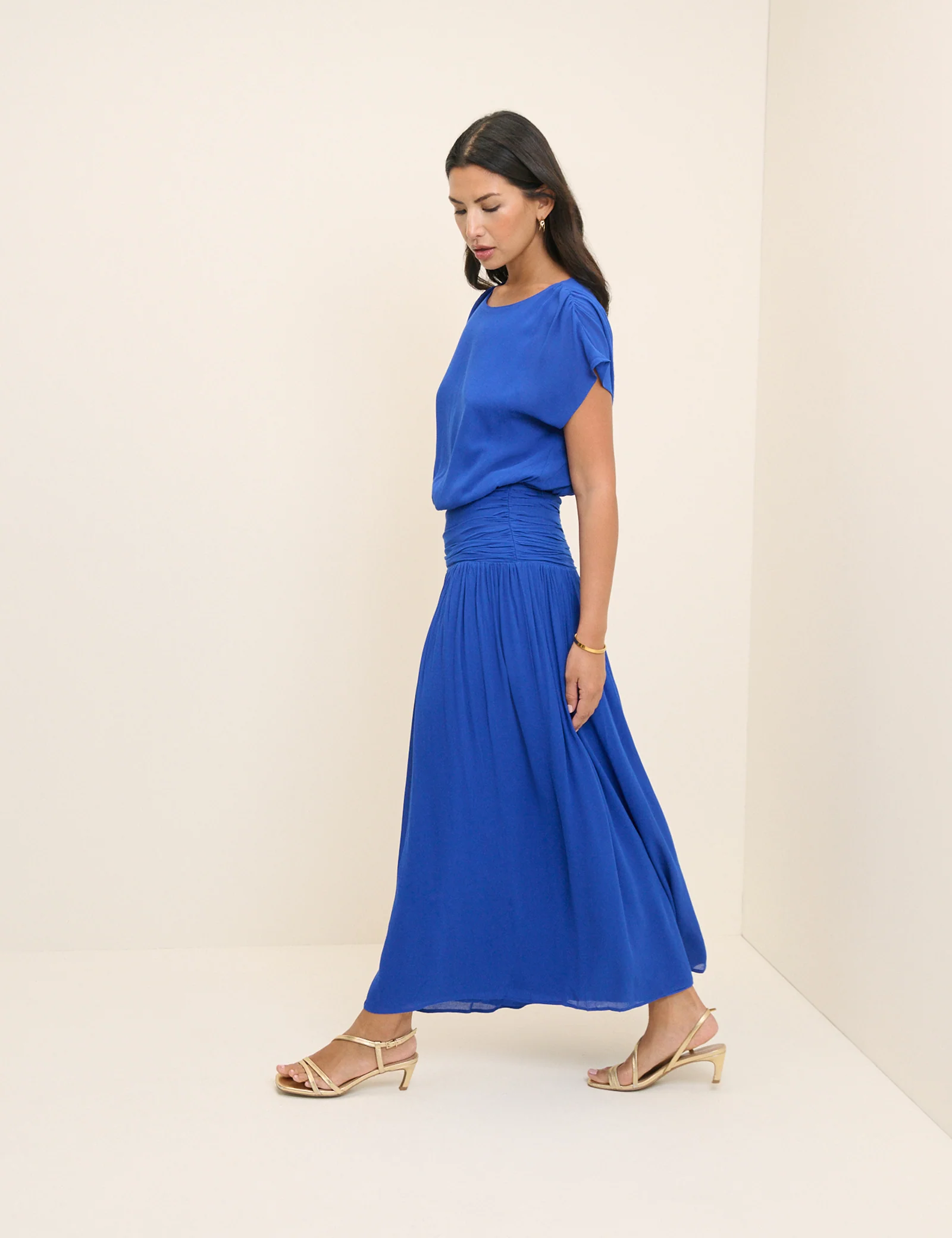 Cobalt Blue Pamela Midi Dress - Image 3